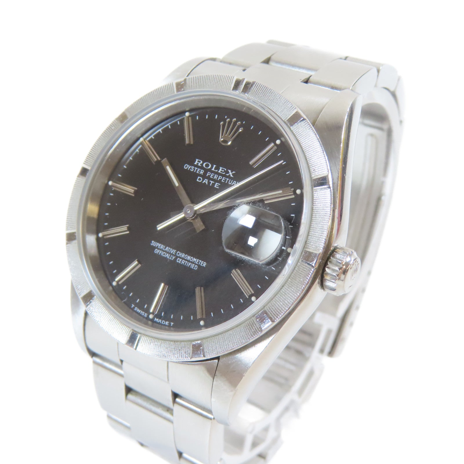 ROLEX Oyster Perpetual不鏽鋼手錶自動機芯黑色