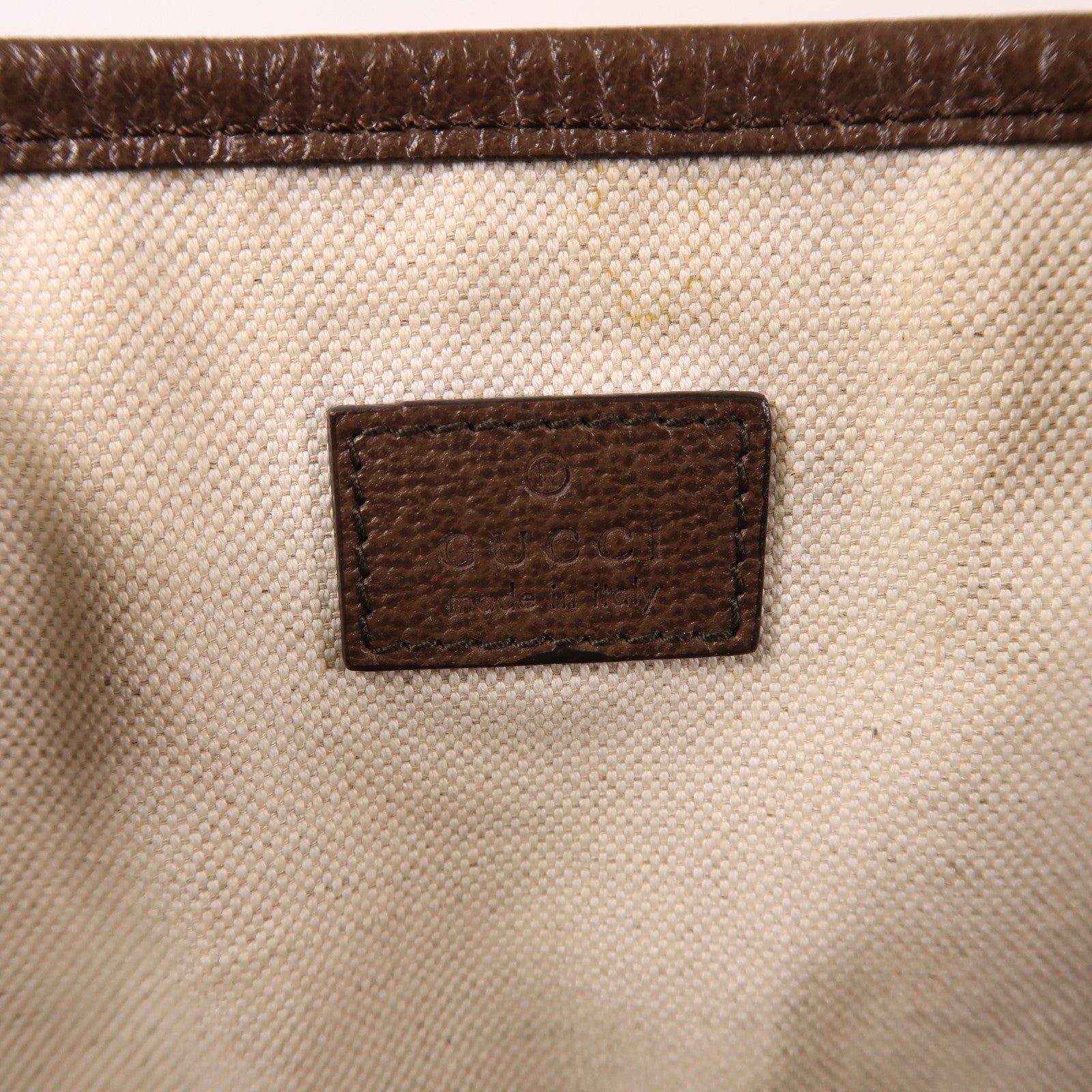 GUCCI 塗層帆布Tote Bag金扣手挽肩背兩用袋