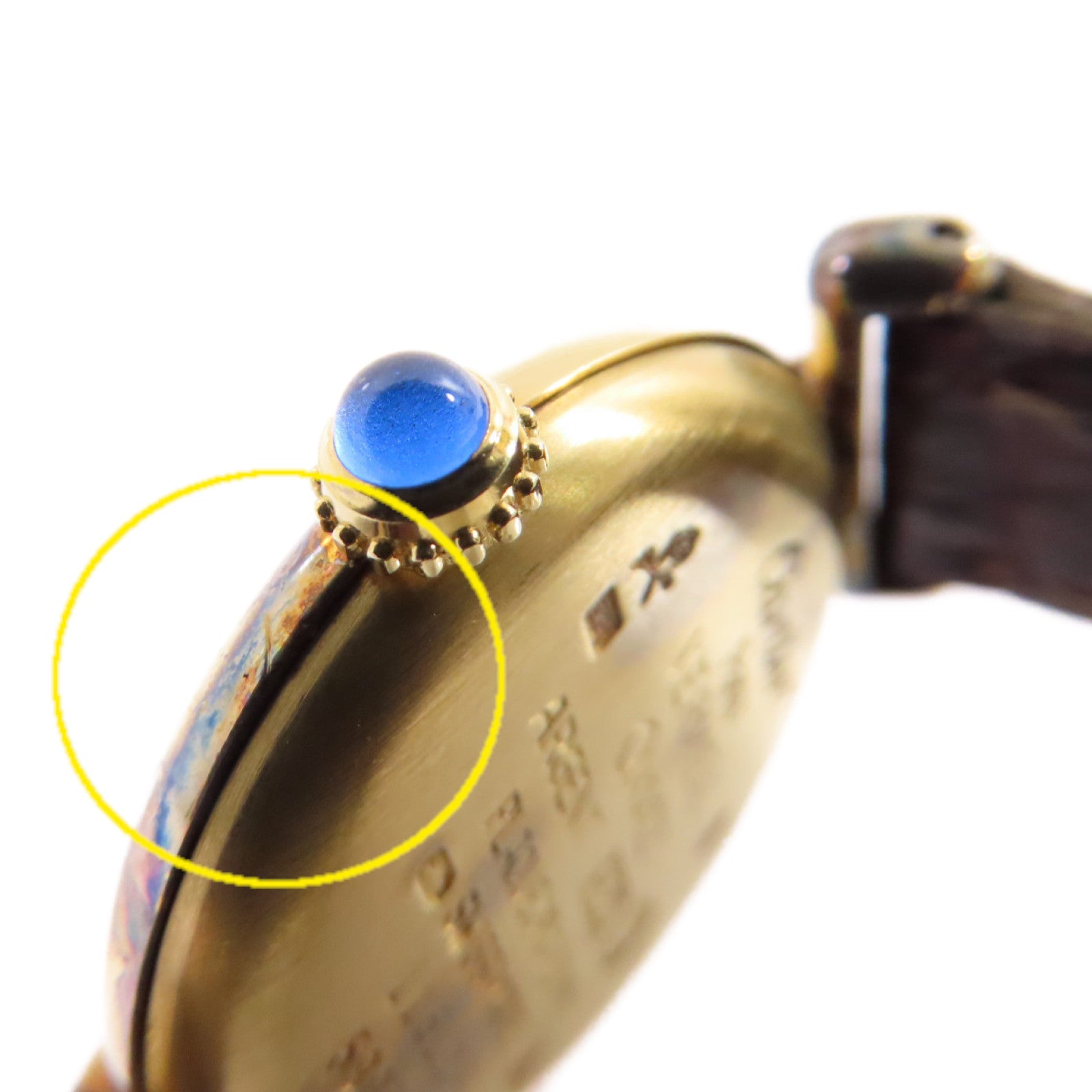 CARTIER Must Watch鍍金/皮帶石英機芯手錶白色