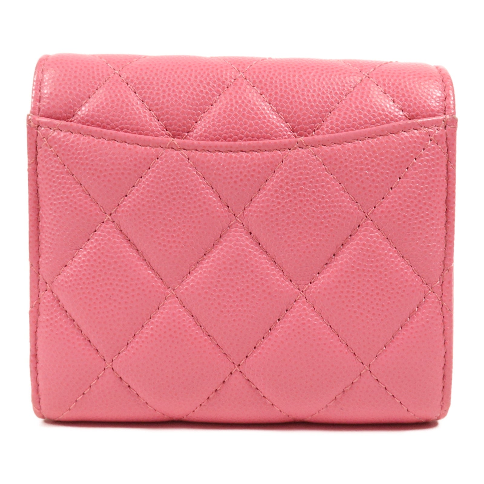 CHANEL 牛皮皮革Wallet金扣錢包