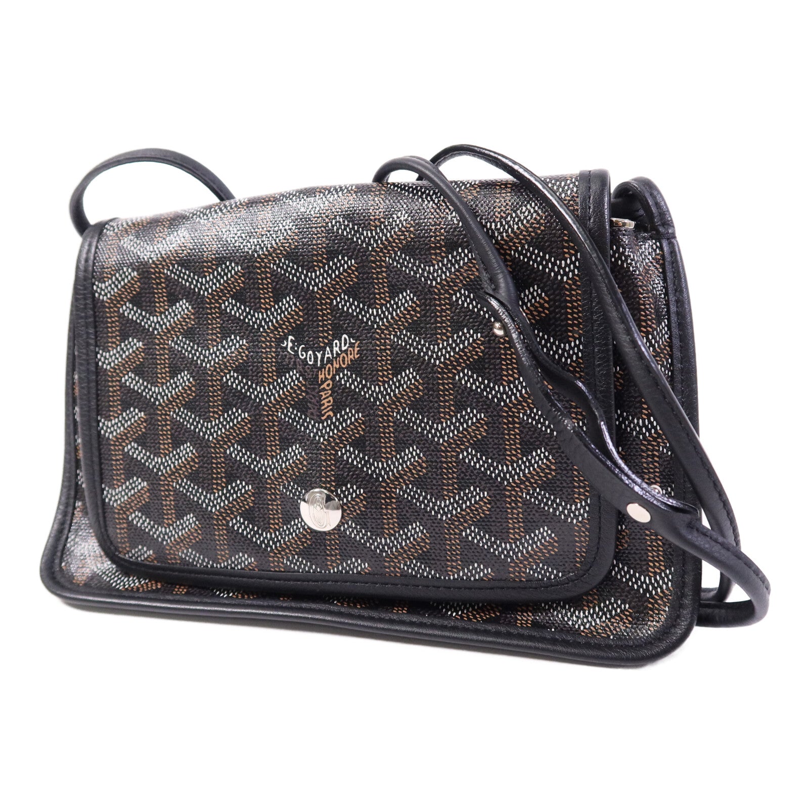 GOYARD 塗層帆布Plumet Shoulder Bag銀扣肩背袋