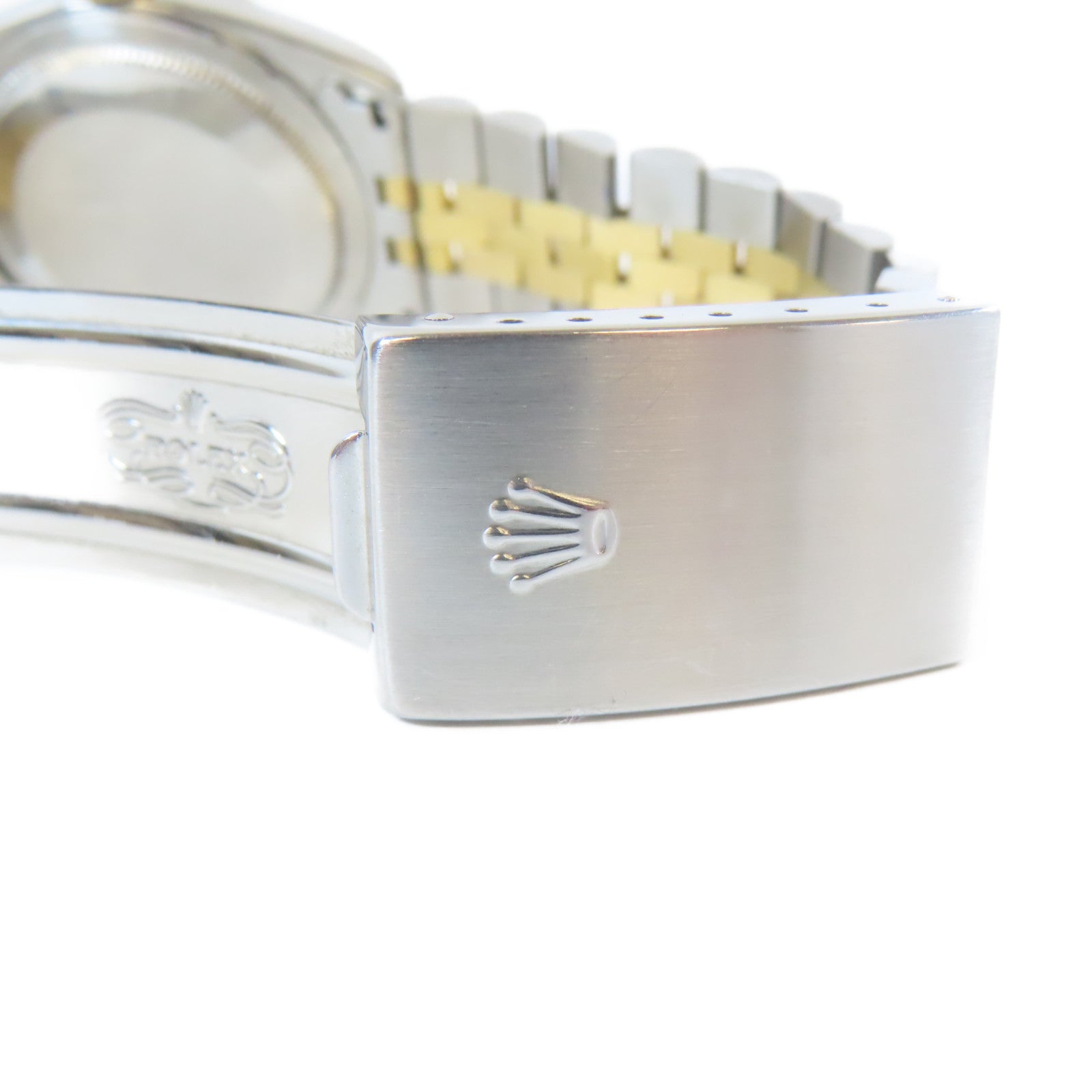 ROLEX Datejust 18K黃金/不鏽鋼手錶自動機芯銀色#16.75cm