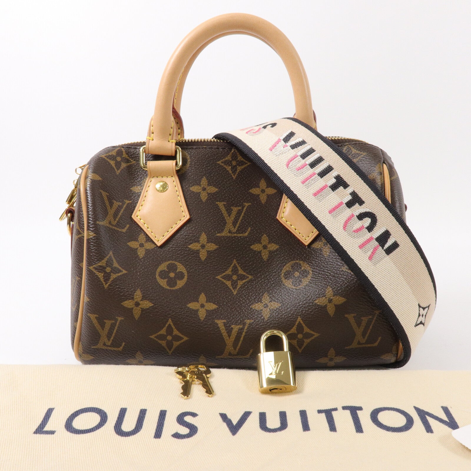 LOUIS VUITTON Monogram Speedy Bandouliere 20手挽肩背兩用袋