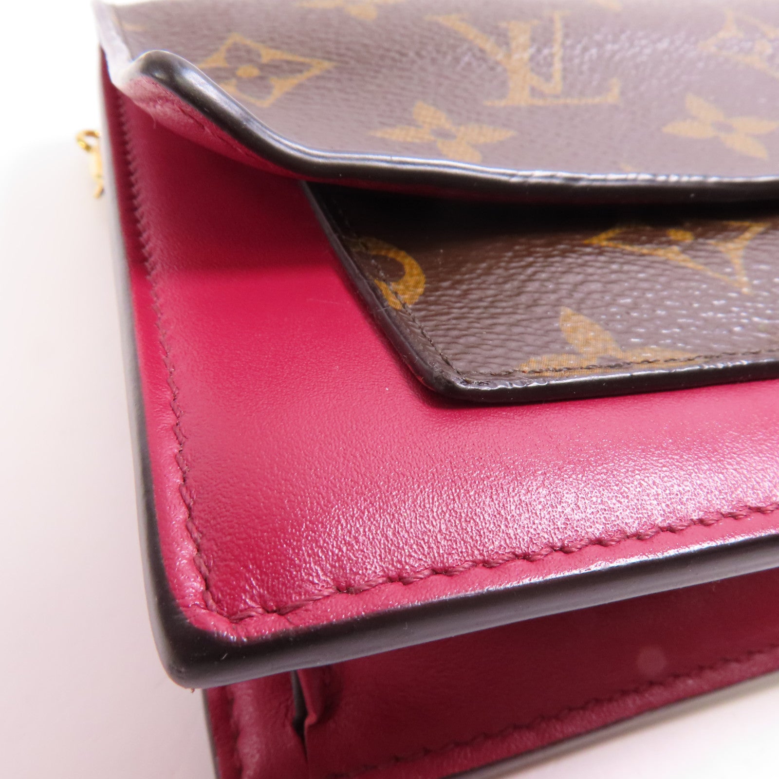 LOUIS VUITTON LV GHW Portefeuille Flore Chain Shoulder Bag M69578 Monogram Brown