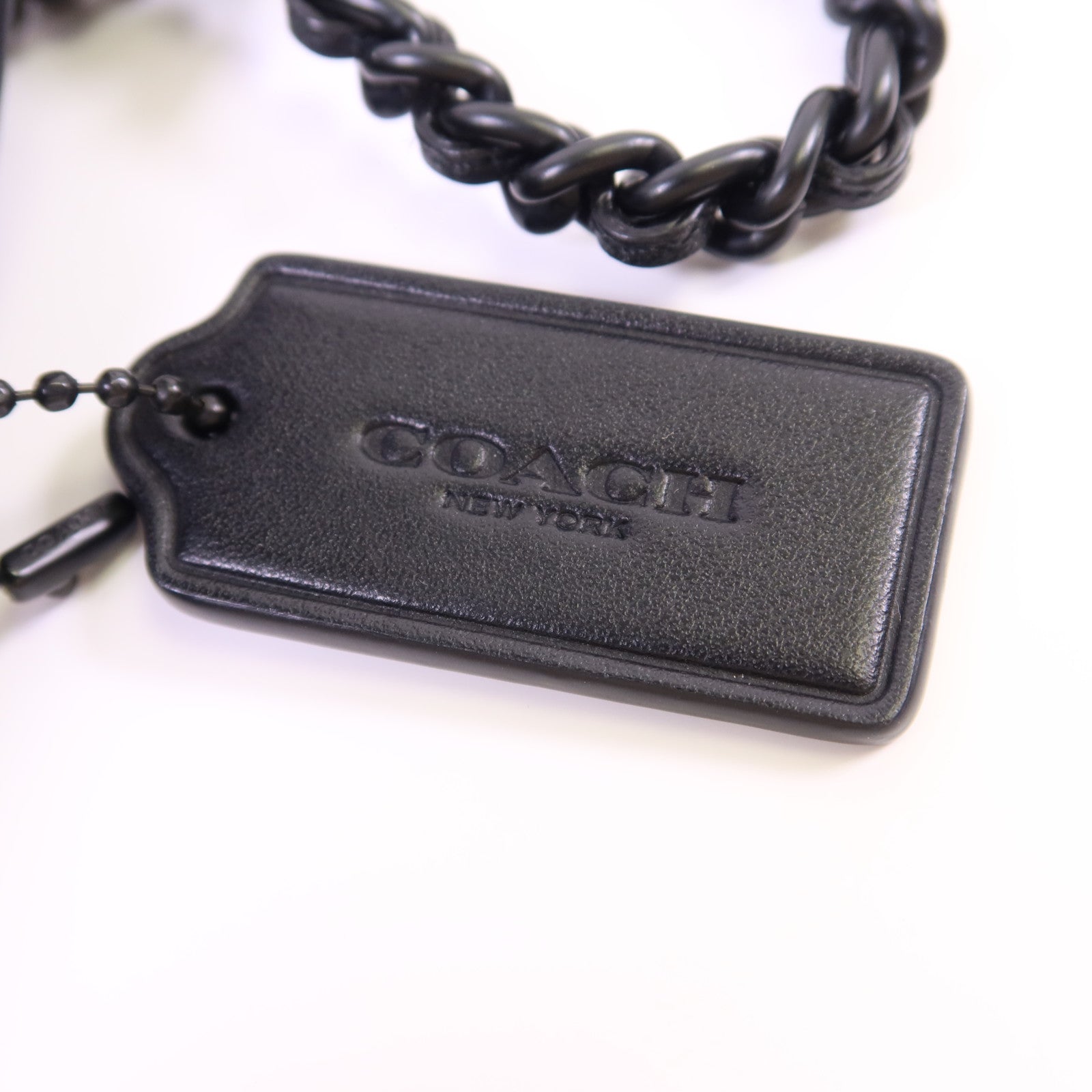 COACH 塗層帆布/牛皮皮革Mini Flap Crossbody Bag鏈帶肩背袋