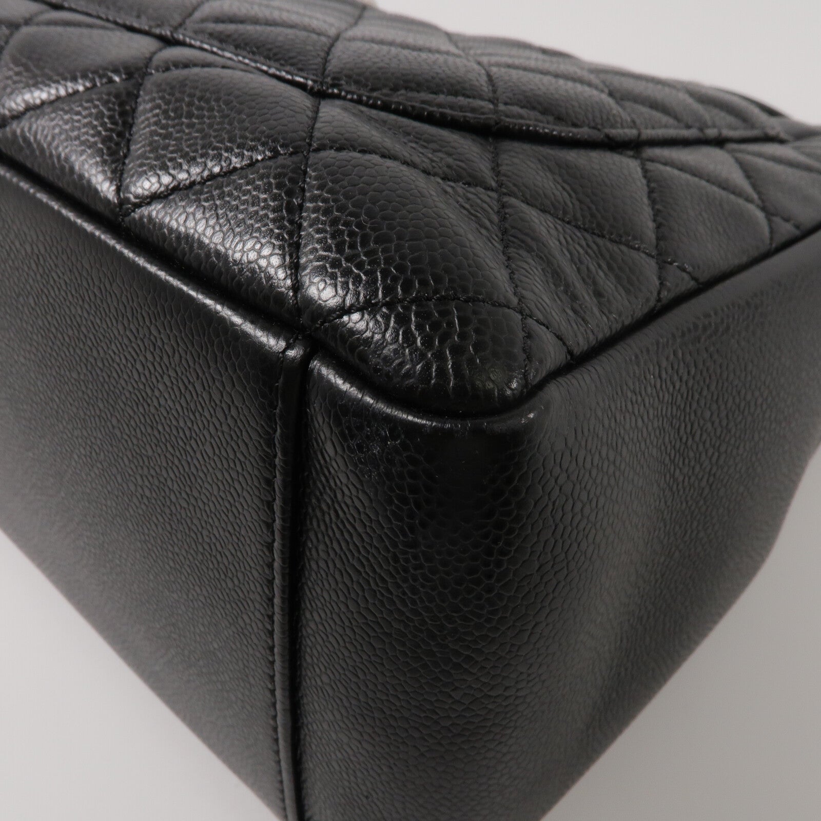 CHANEL 牛皮皮革GST Grand Shopping Tote Bag鏈帶肩背袋