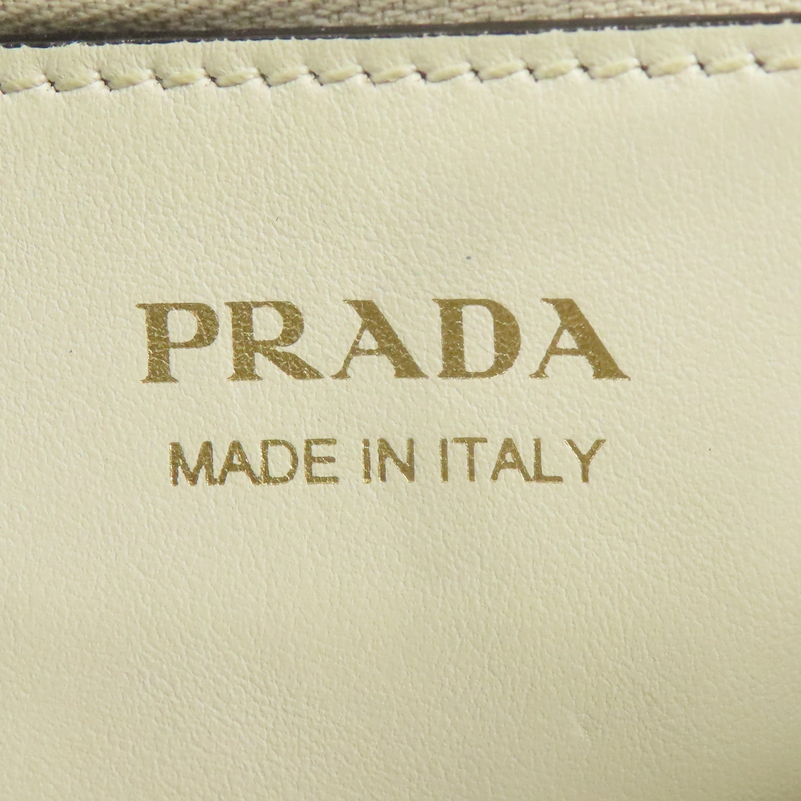 PRADA GHW 2way Shoulder Bag Calfskin Leather White
