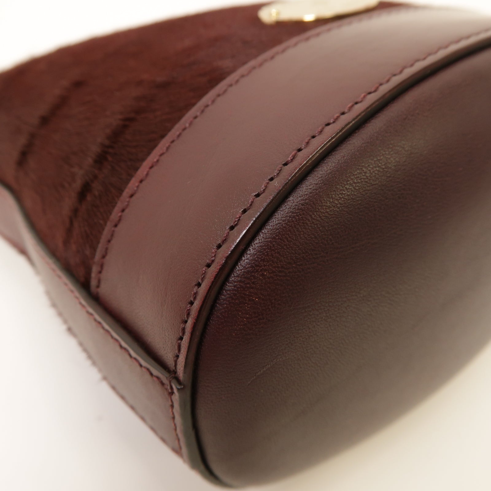 MULBERRY 【激減優惠】牛皮皮革2way Shoulder Bag金扣手挽肩背兩用袋酒紅色