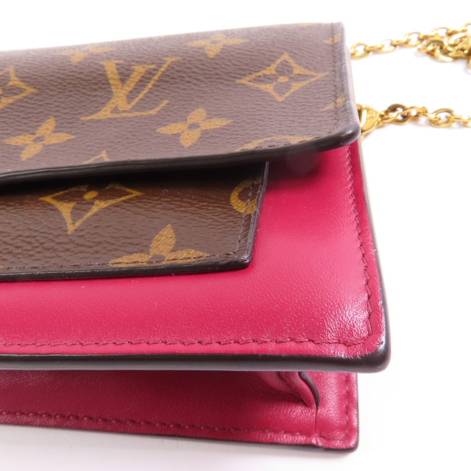 LOUIS VUITTON LV GHW Portefeuille Flore Chain Shoulder Bag M69578 Monogram Brown