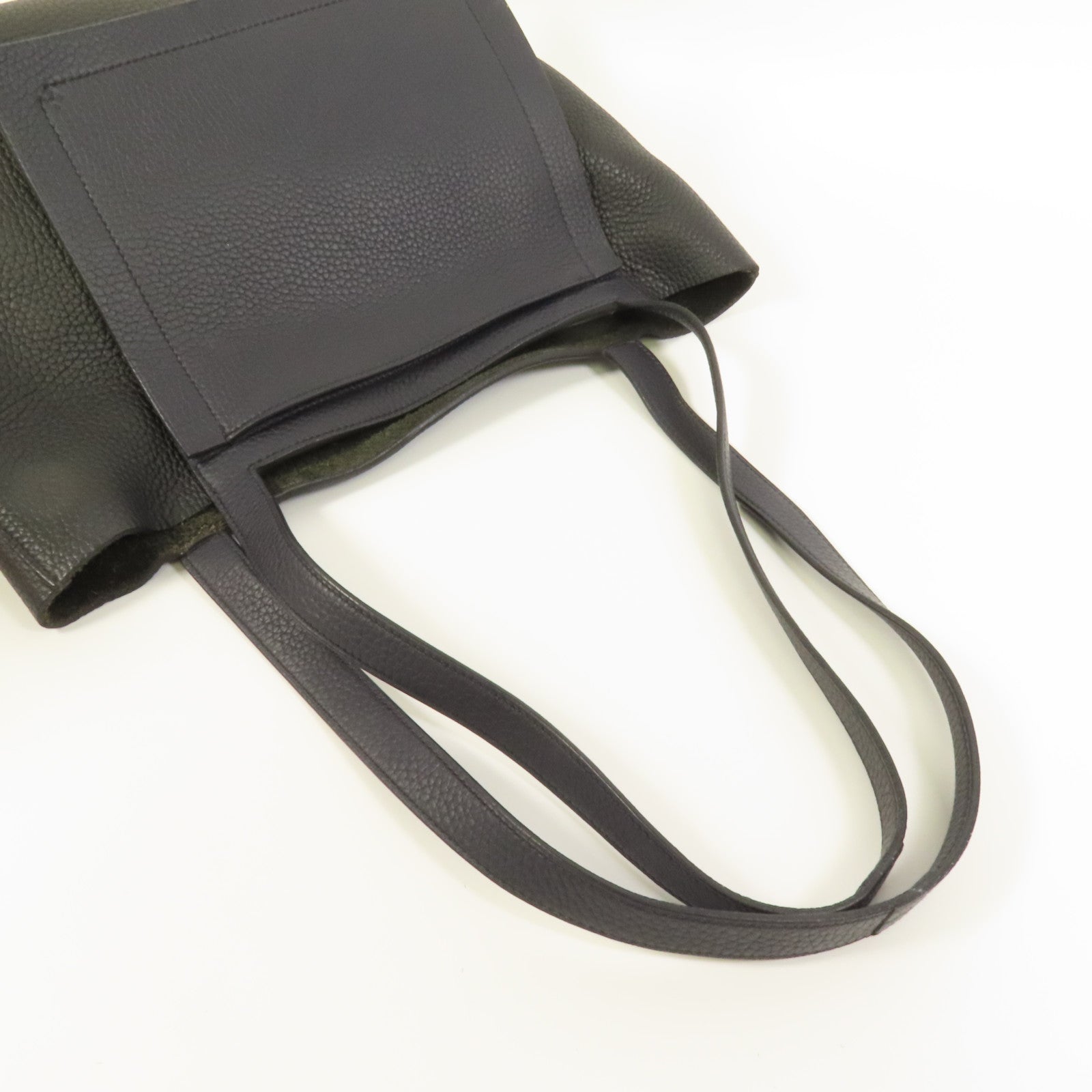 HERMES Clemence皮革Cabasellier 31肩背袋Noir Navy