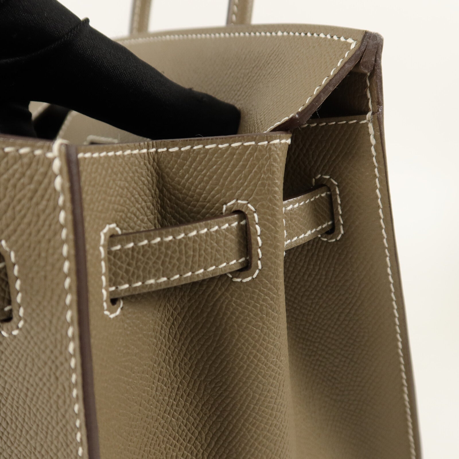 HERMES Epsom皮革Birkin 25手挽袋Etoupe
