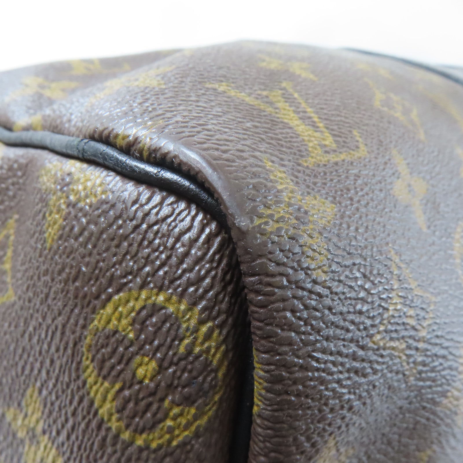 LOUIS VUITTON Monogram Macassar Keepall Bandoulière 45銀扣手挽肩背兩用袋啡色