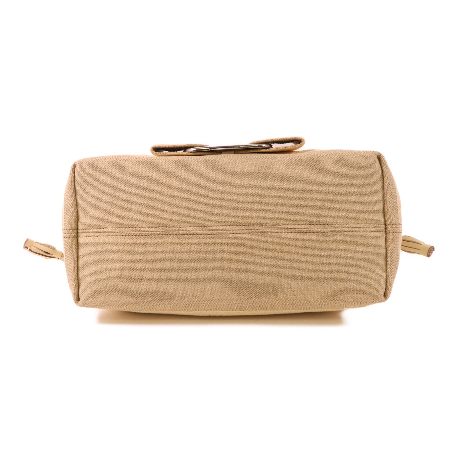 Salvatore Ferragamo 帆布Vara Ribbon Handbag銀扣手挽袋