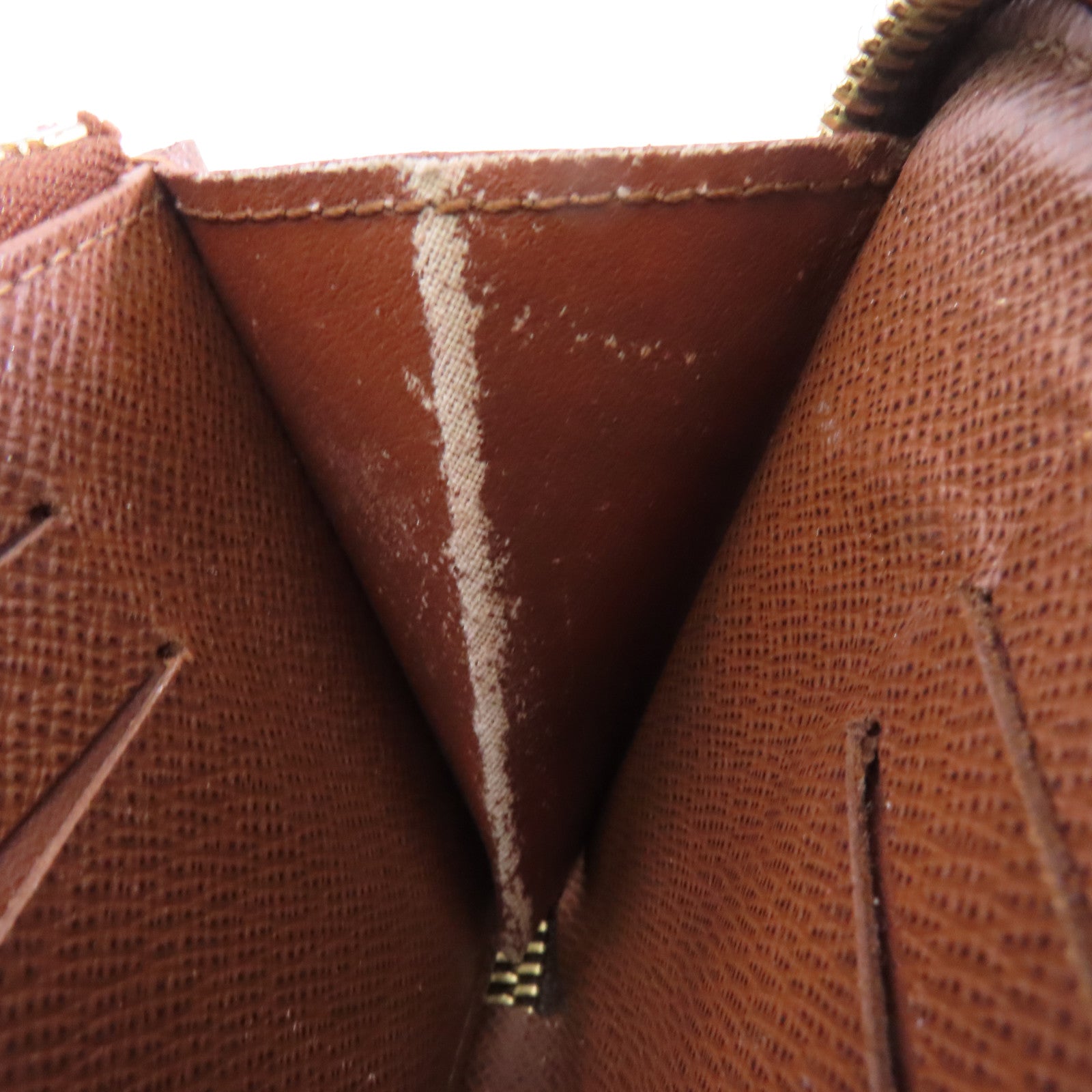 LOUIS VUITTON Monogram Zipper Wallet金扣錢包棕色