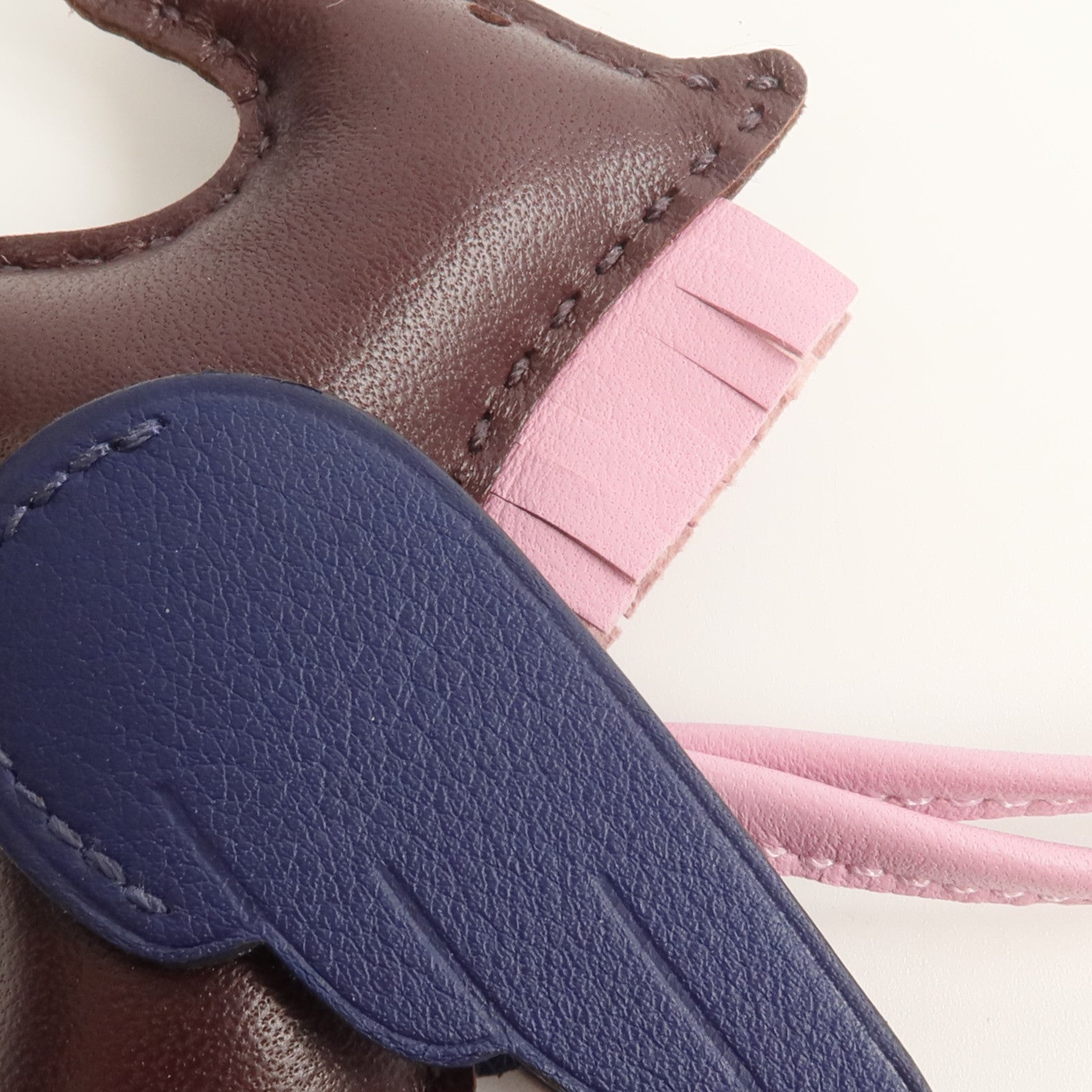 HERMES Milo/Swift皮革Rodeo Pegase PM掛飾Rouge Sellier/Mauve Sylvestre