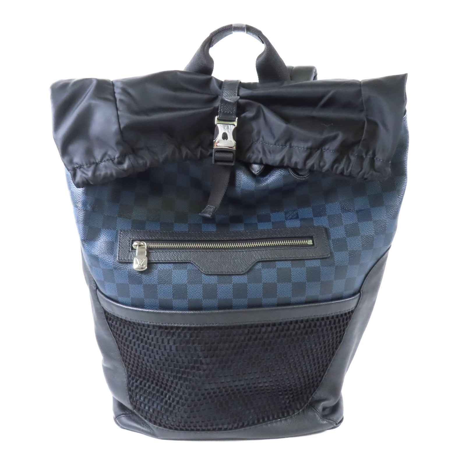 LOUIS VUITTON Damier Cobalt Matchpoint Backpack銀扣背包