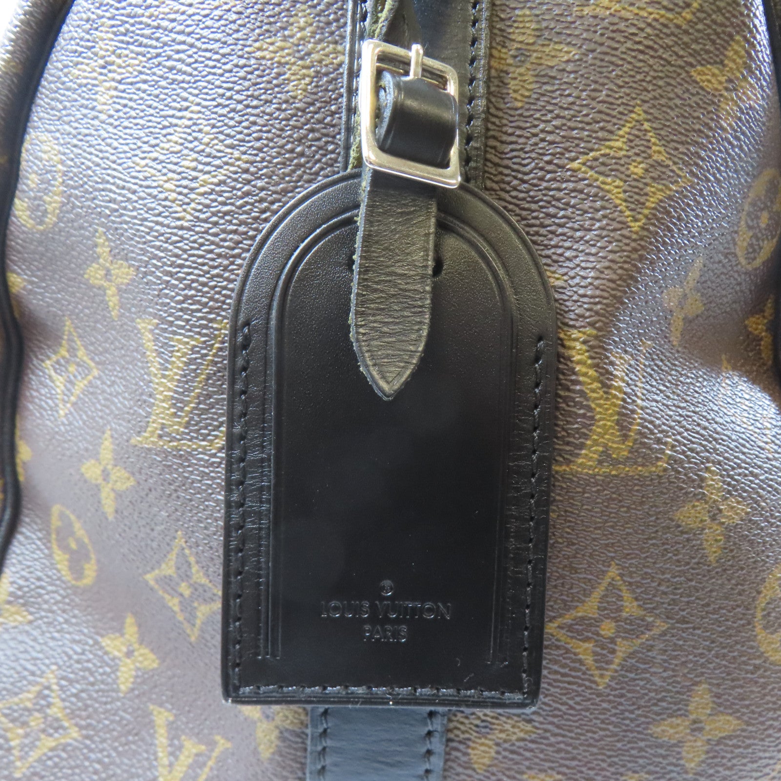 LOUIS VUITTON Monogram Macassar Keepall Bandoulière 45銀扣手挽肩背兩用袋啡色