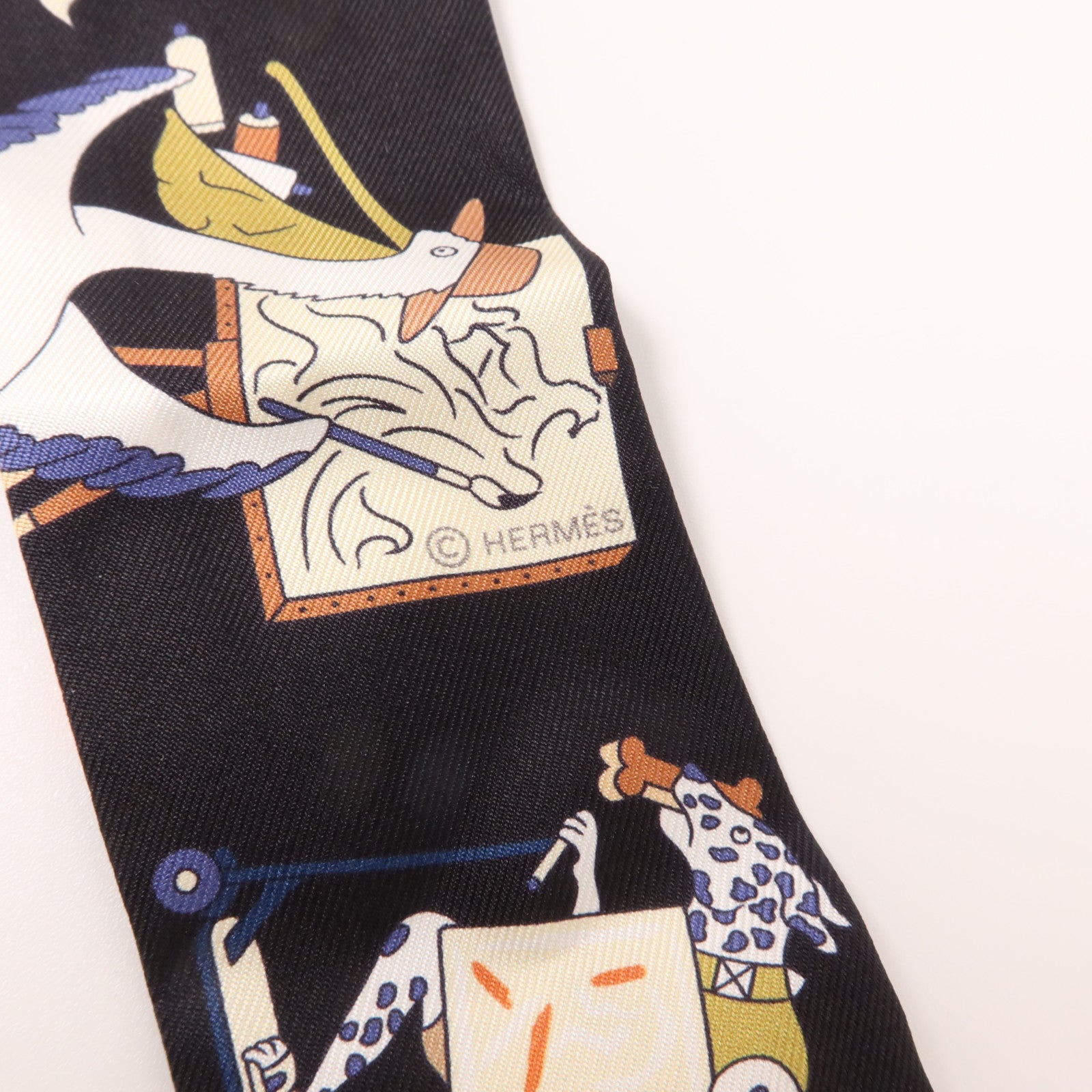 HERMES 絲質Twilly絲巾