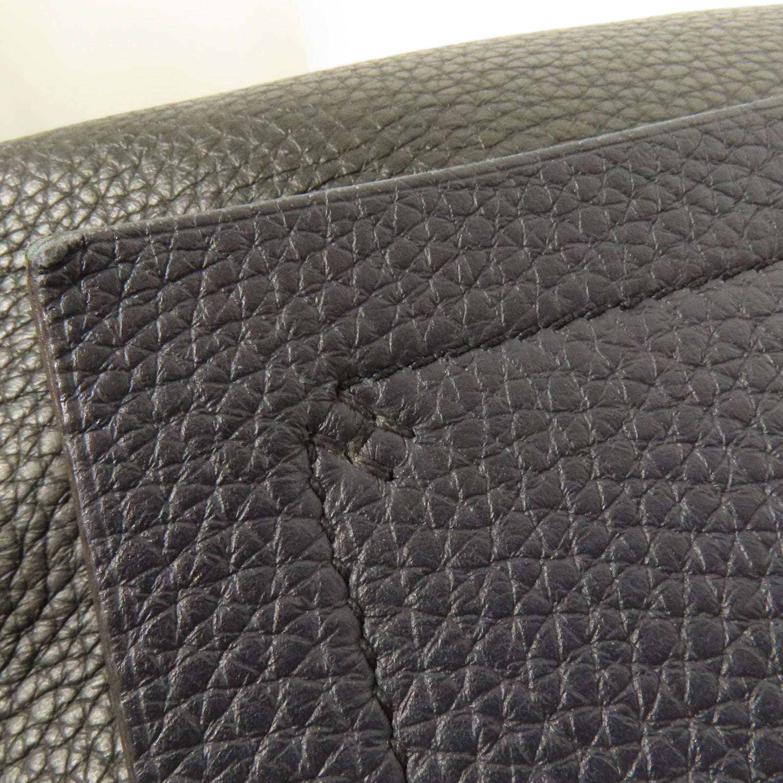 HERMES Clemence皮革Cabasellier 31肩背袋Noir Navy