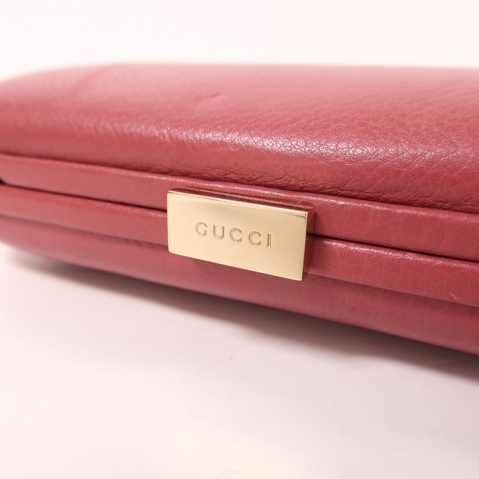 GUCCI 牛皮皮革Chain Shoulder金扣鏈帶肩背袋