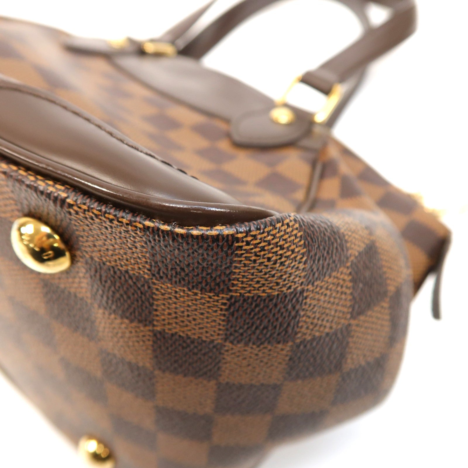 LOUIS VUITTON 【激減優惠】Damier Ebene Verona PM金扣肩背袋啡色