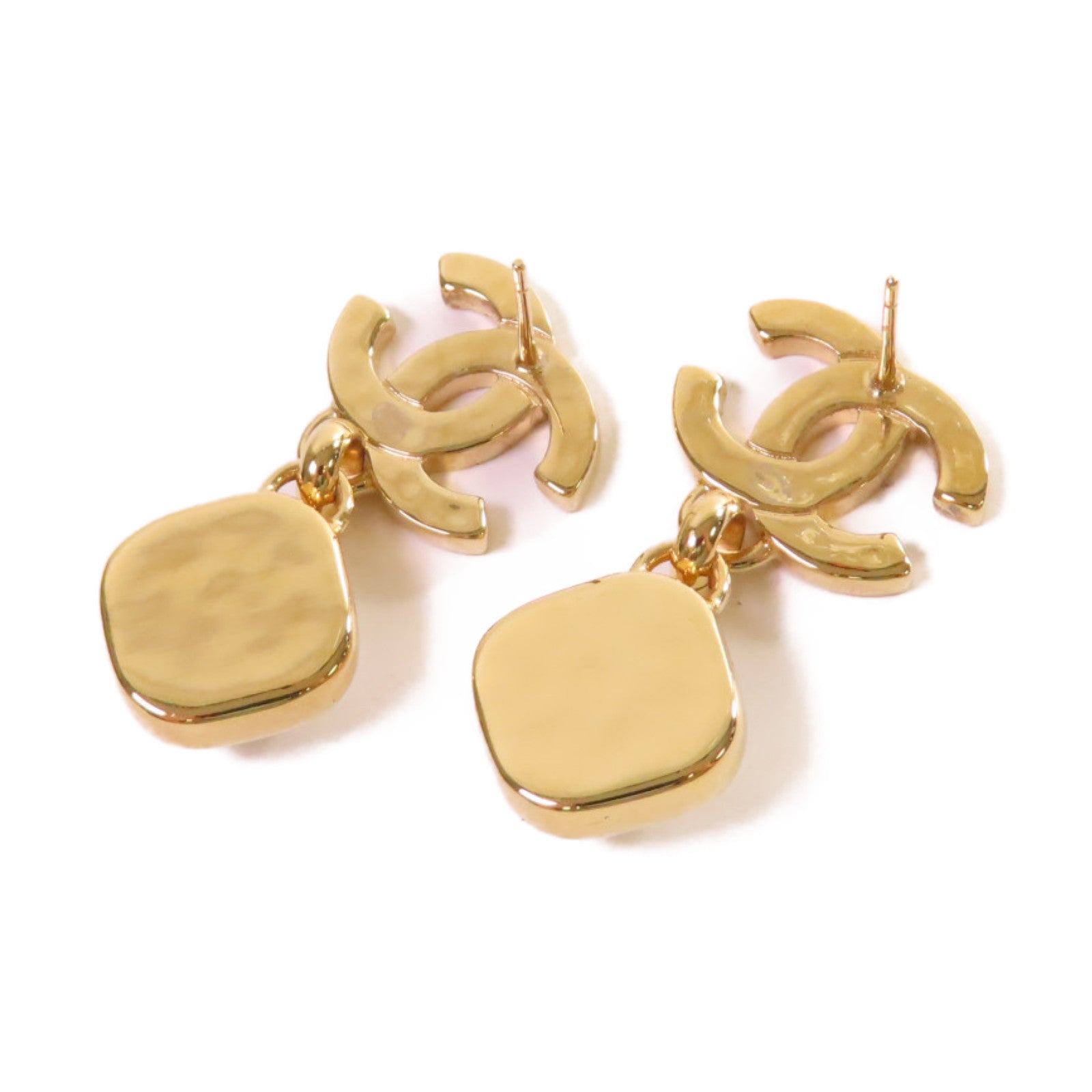 CHANEL 金屬/仿珍珠Chanel Dangling Earrings耳環珍珠色/金色