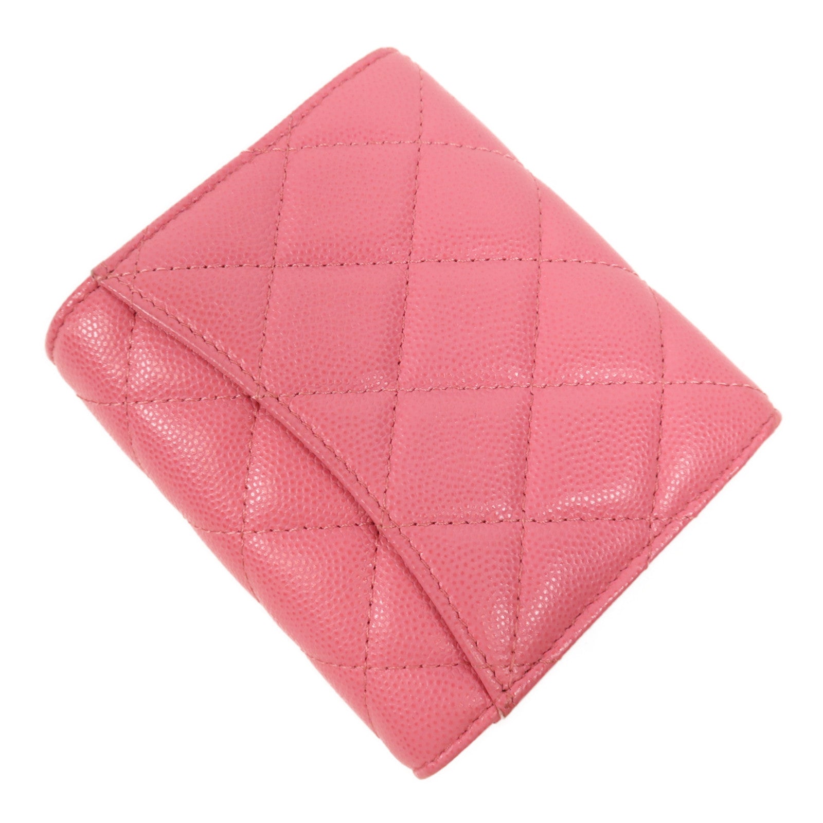CHANEL 牛皮皮革Wallet金扣錢包