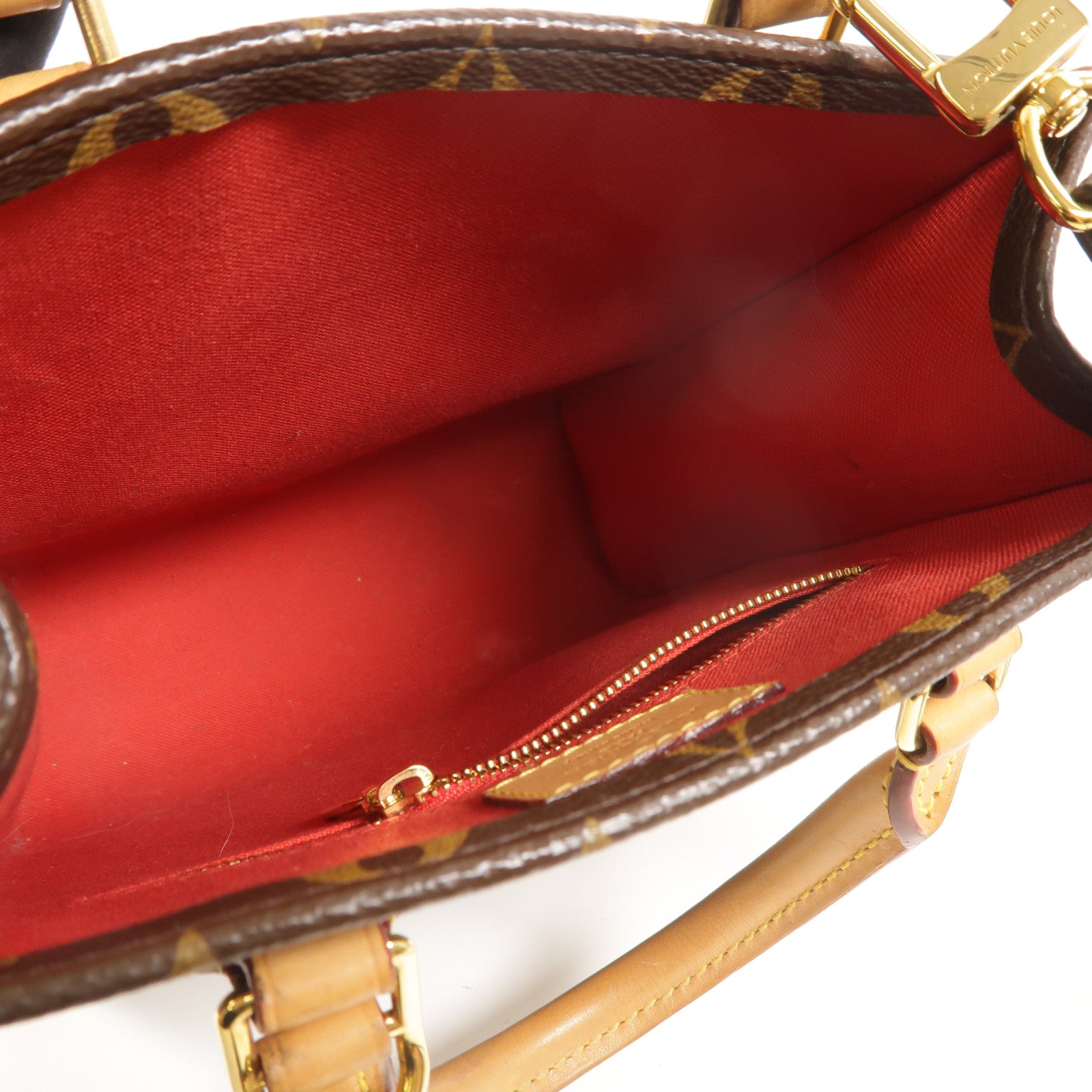 LOUIS VUITTON Monogram Sac Plat BB金扣手挽肩背兩用袋