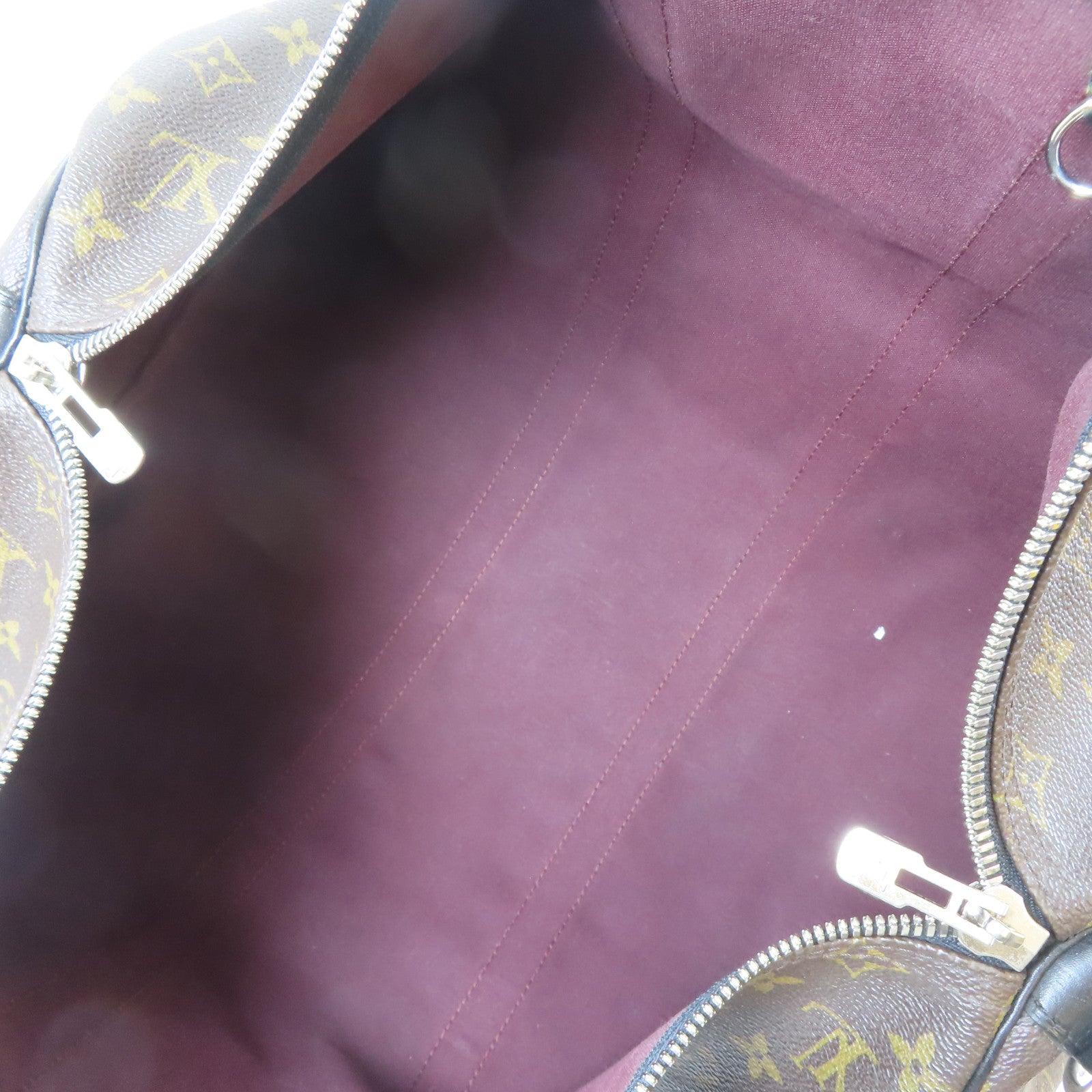 LOUIS VUITTON Monogram Macassar Keepall Bandoulière 45銀扣手挽肩背兩用袋啡色