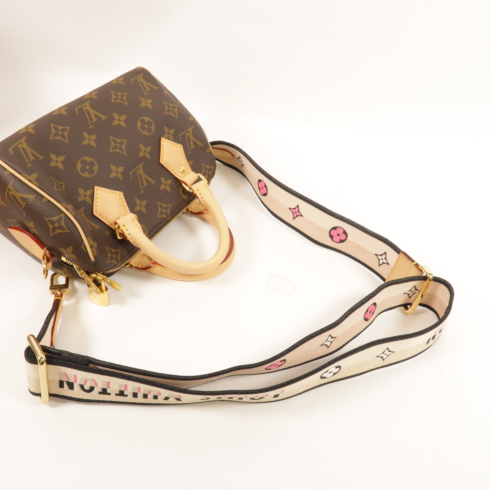 LOUIS VUITTON Monogram Speedy Bandouliere 20金扣手挽肩背兩用袋