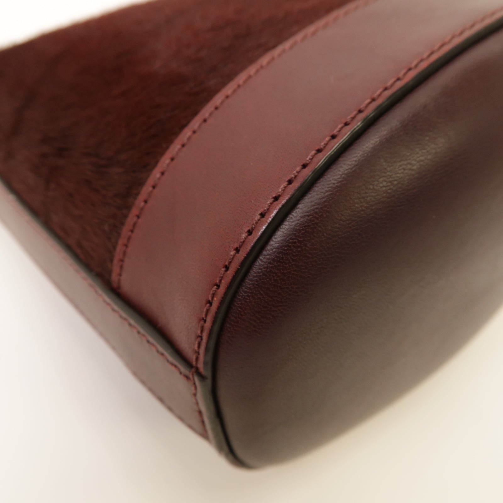 MULBERRY 【激減優惠】牛皮皮革2way Shoulder Bag金扣手挽肩背兩用袋酒紅色