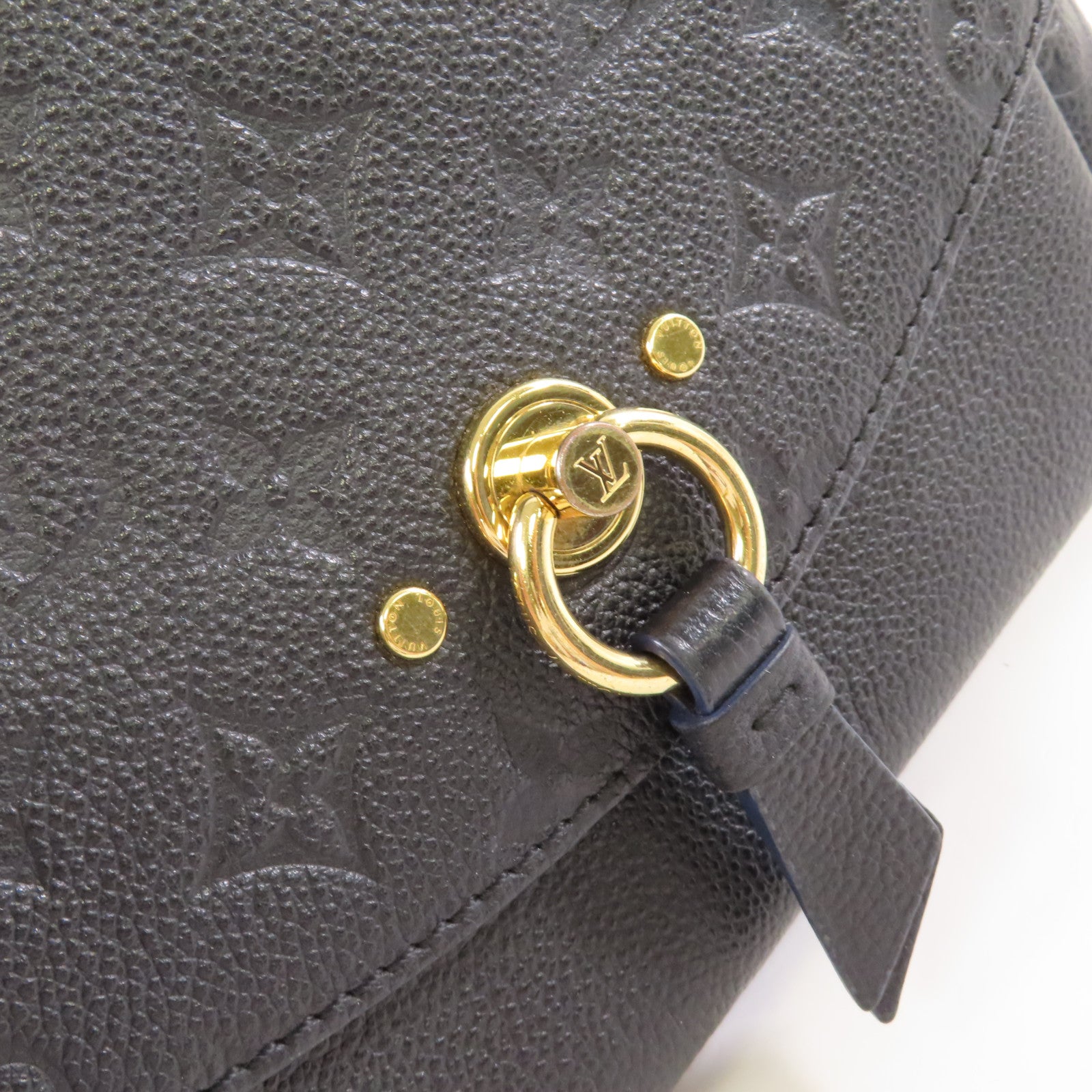 LOUIS VUITTON Monogram Empreinte Blanche BB Shoulder Bag金扣手挽肩背兩用袋黑色