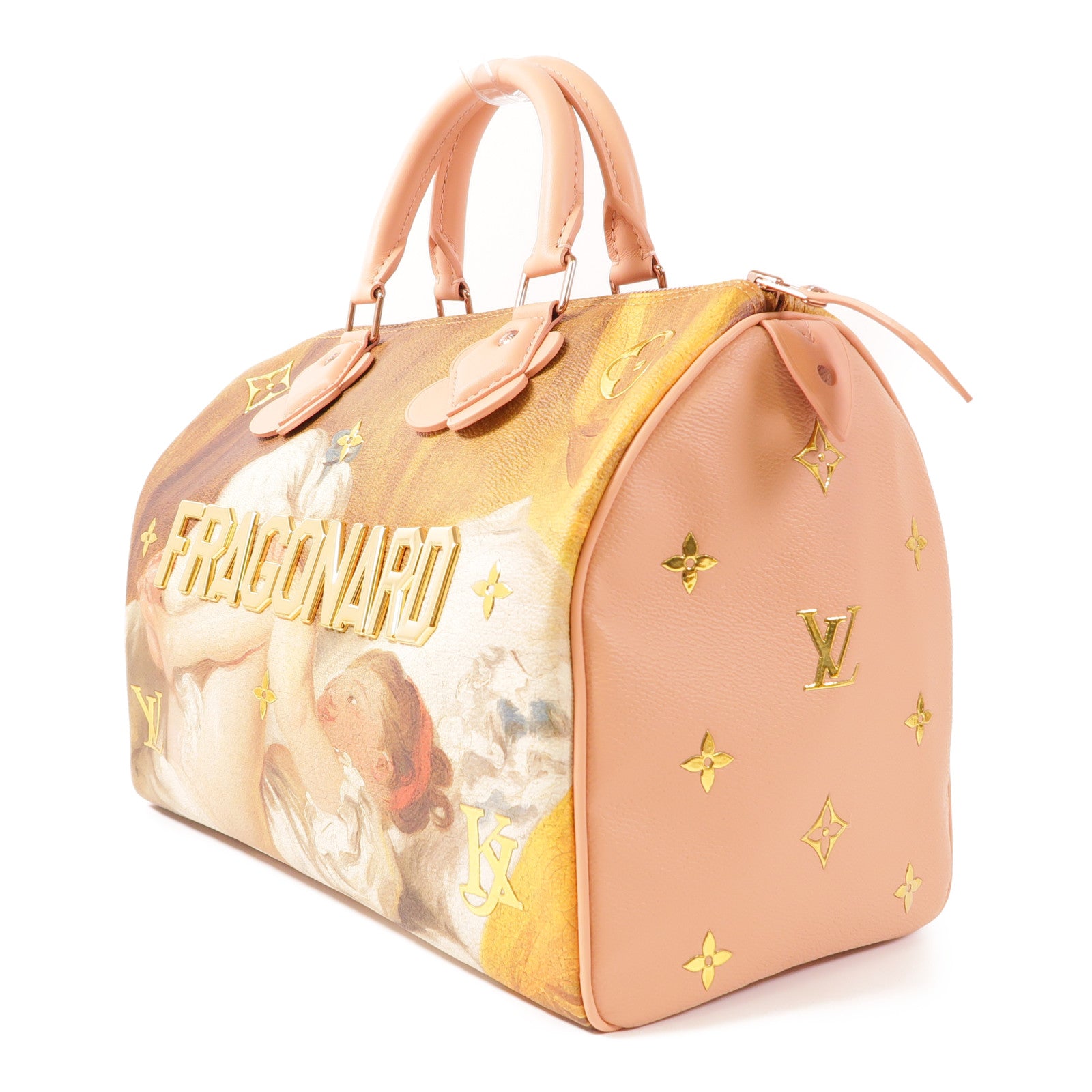 LOUIS VUITTON LV GHW Fragonard Speedy 30 Handbag M43307 Calfskin/Coated Canvas