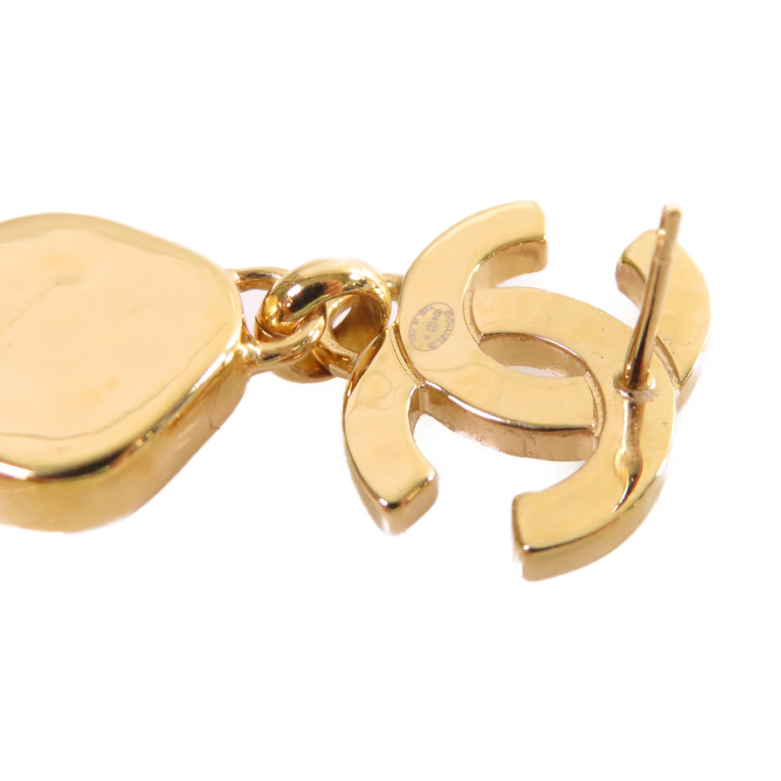CHANEL 金屬/仿珍珠Chanel Dangling Earrings耳環珍珠色/金色