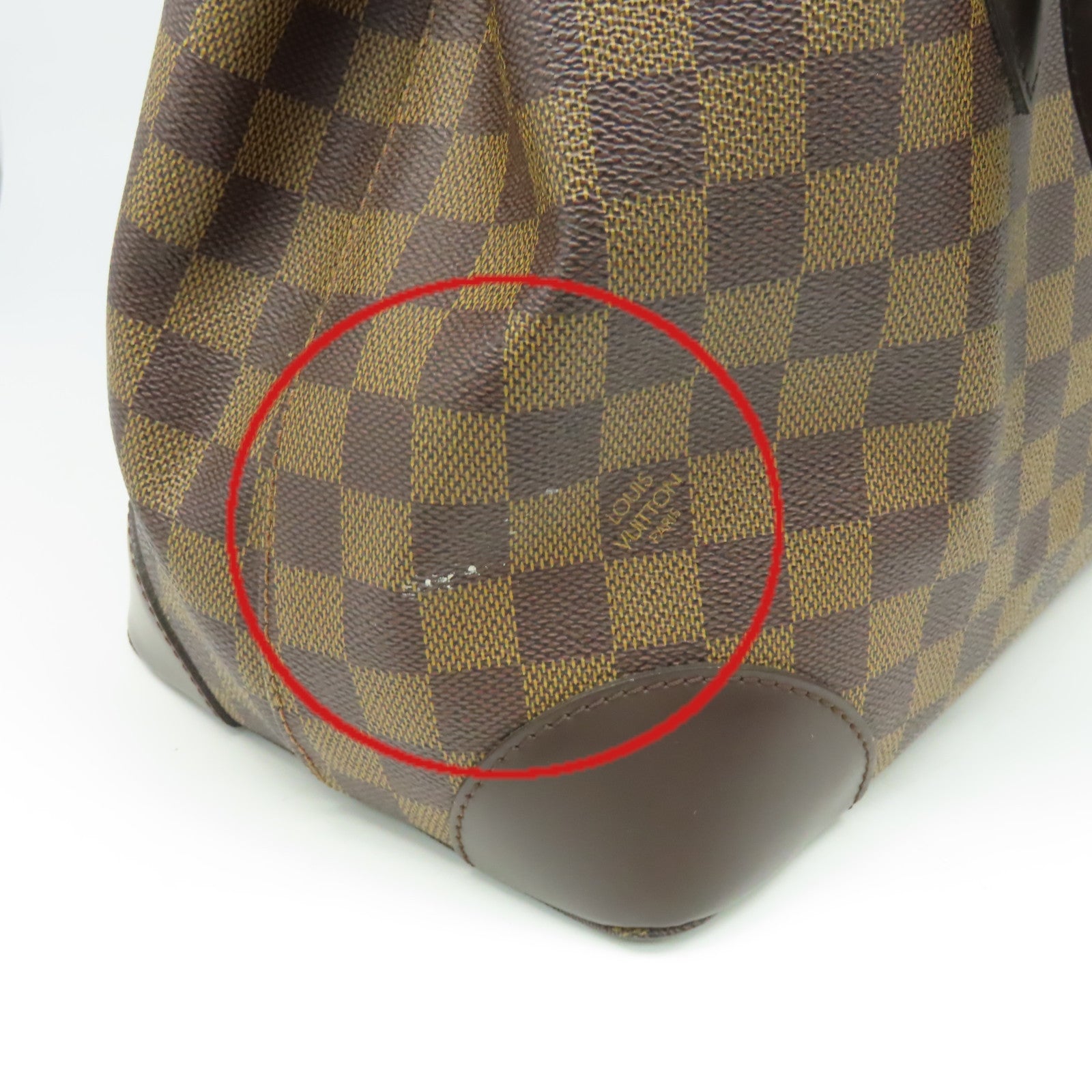 LOUIS VUITTON Damier Hampstead MM Tote Bag肩背袋啡色