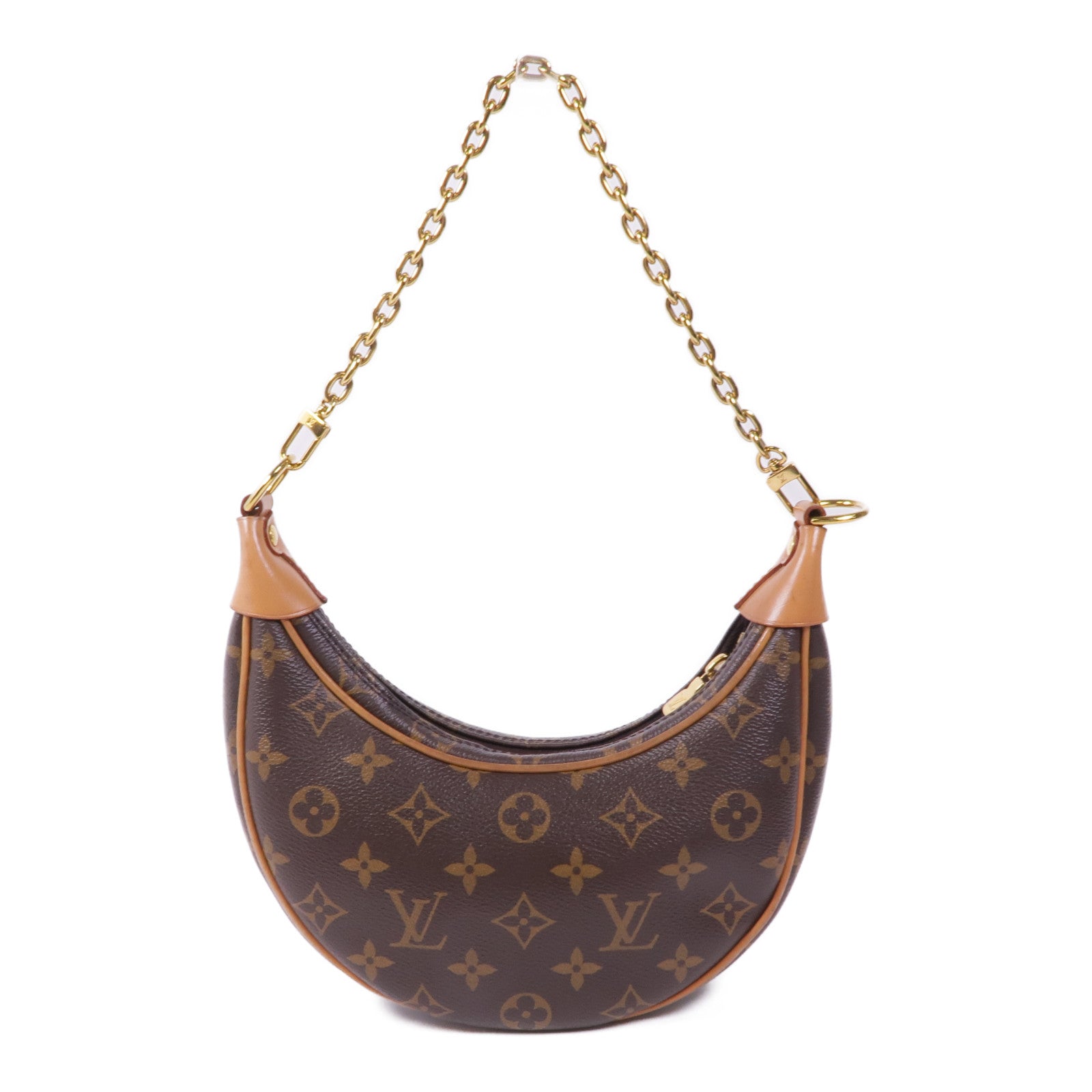 LOUIS VUITTON Monogram Loop金扣肩背袋棕色