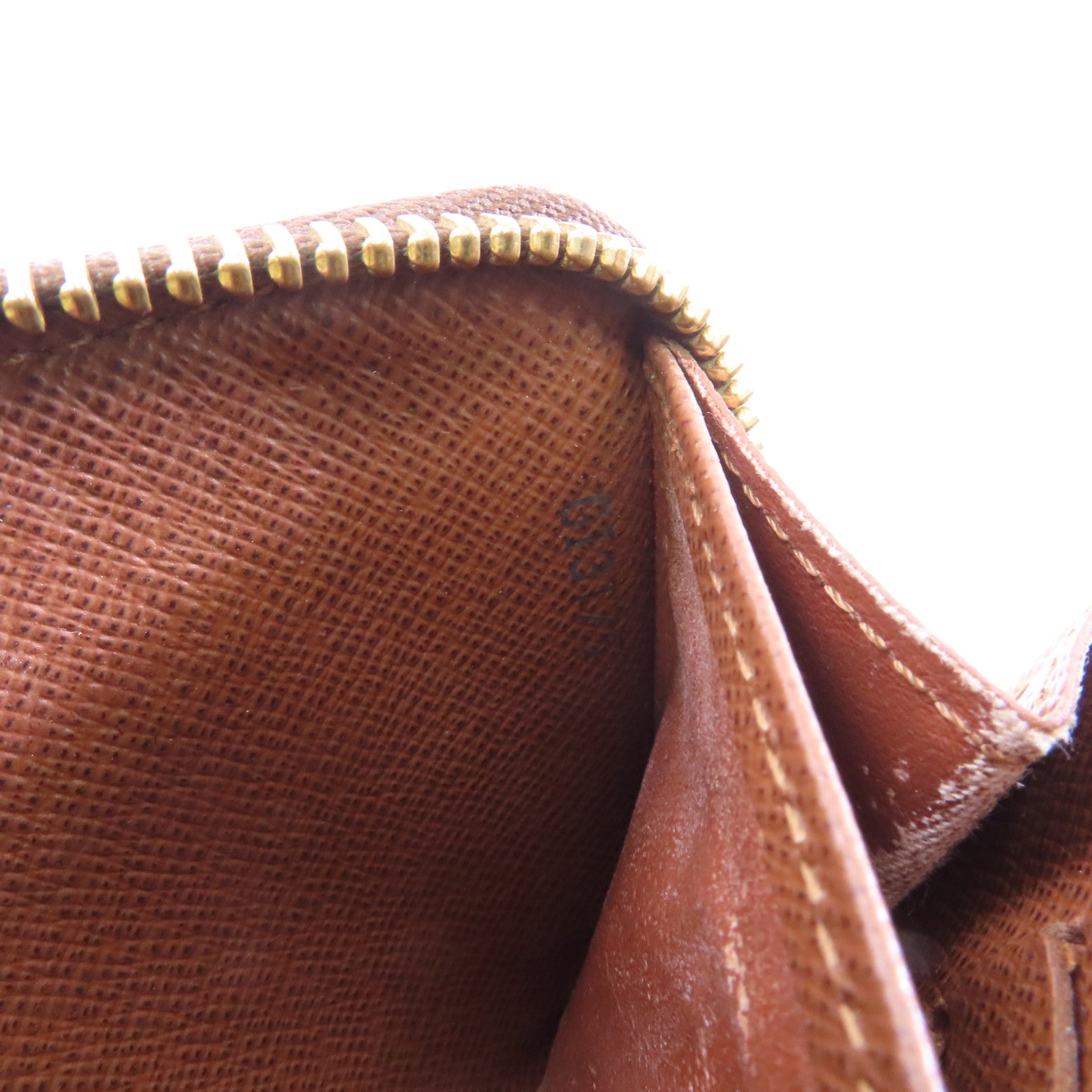 LOUIS VUITTON Monogram Zipper Wallet金扣錢包棕色