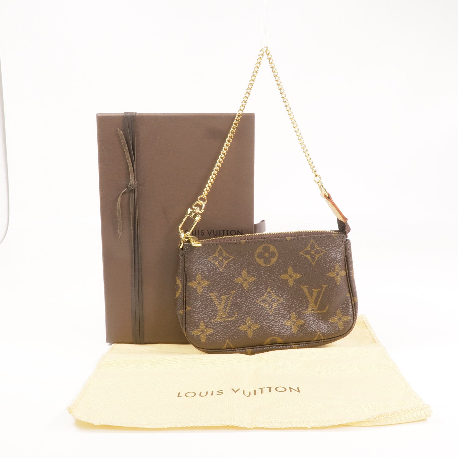 LOUIS VUITTON Monogram Mini Pochette Accessoires金扣手挽袋