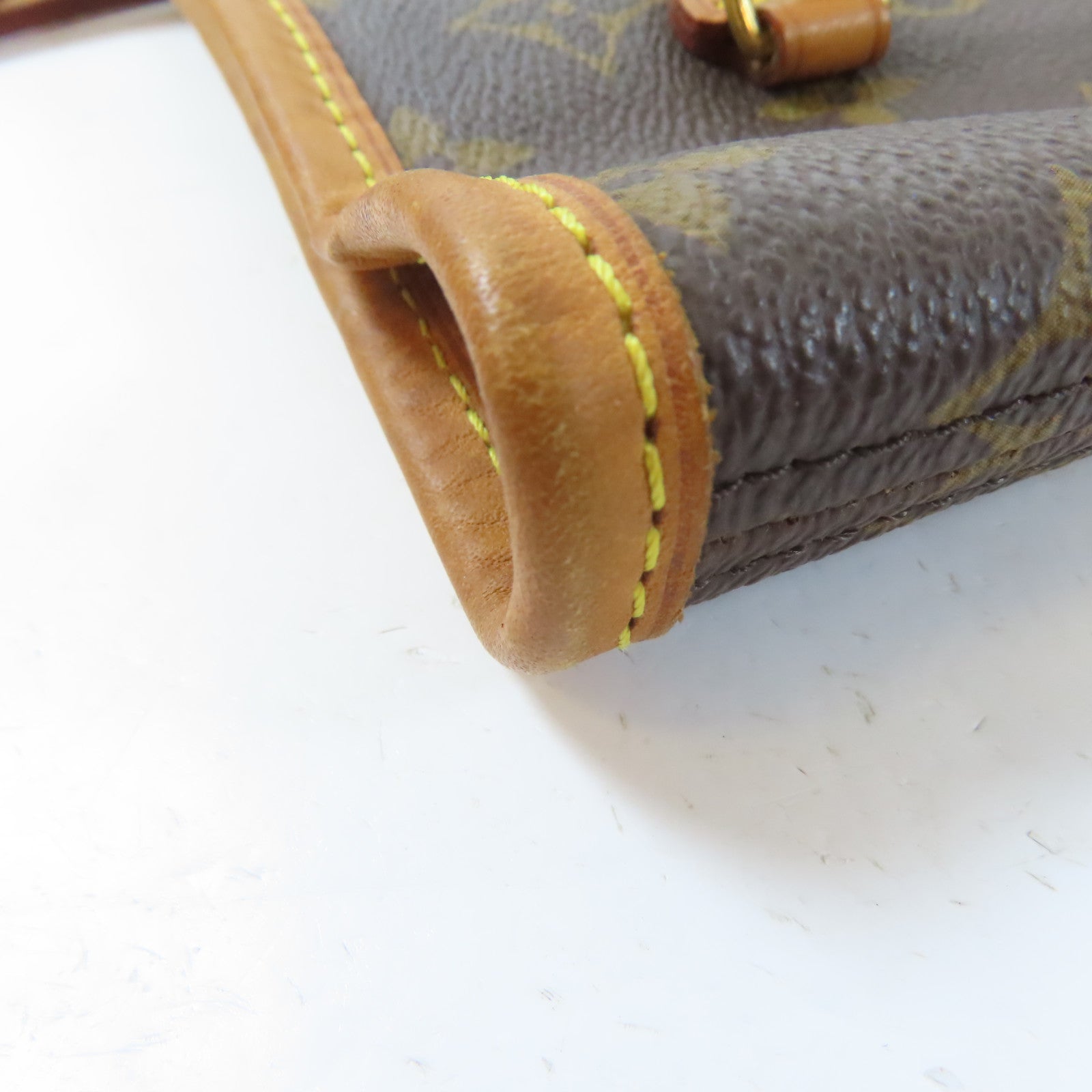 LOUIS VUITTON Monogram Neverfull MM金扣手挽袋啡色