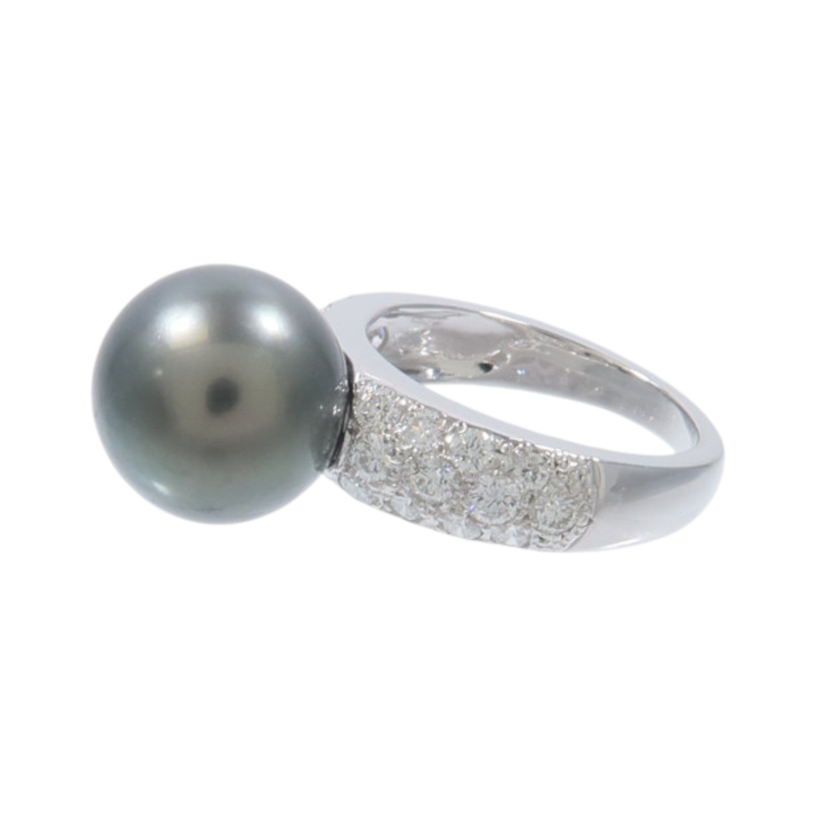 JEWELRY 18K白金Pearl Diamond Ring珍珠/鑽石戒指