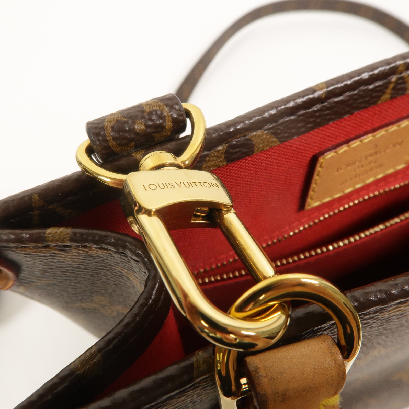 LOUIS VUITTON Monogram Sac Plat BB金扣手挽肩背兩用袋