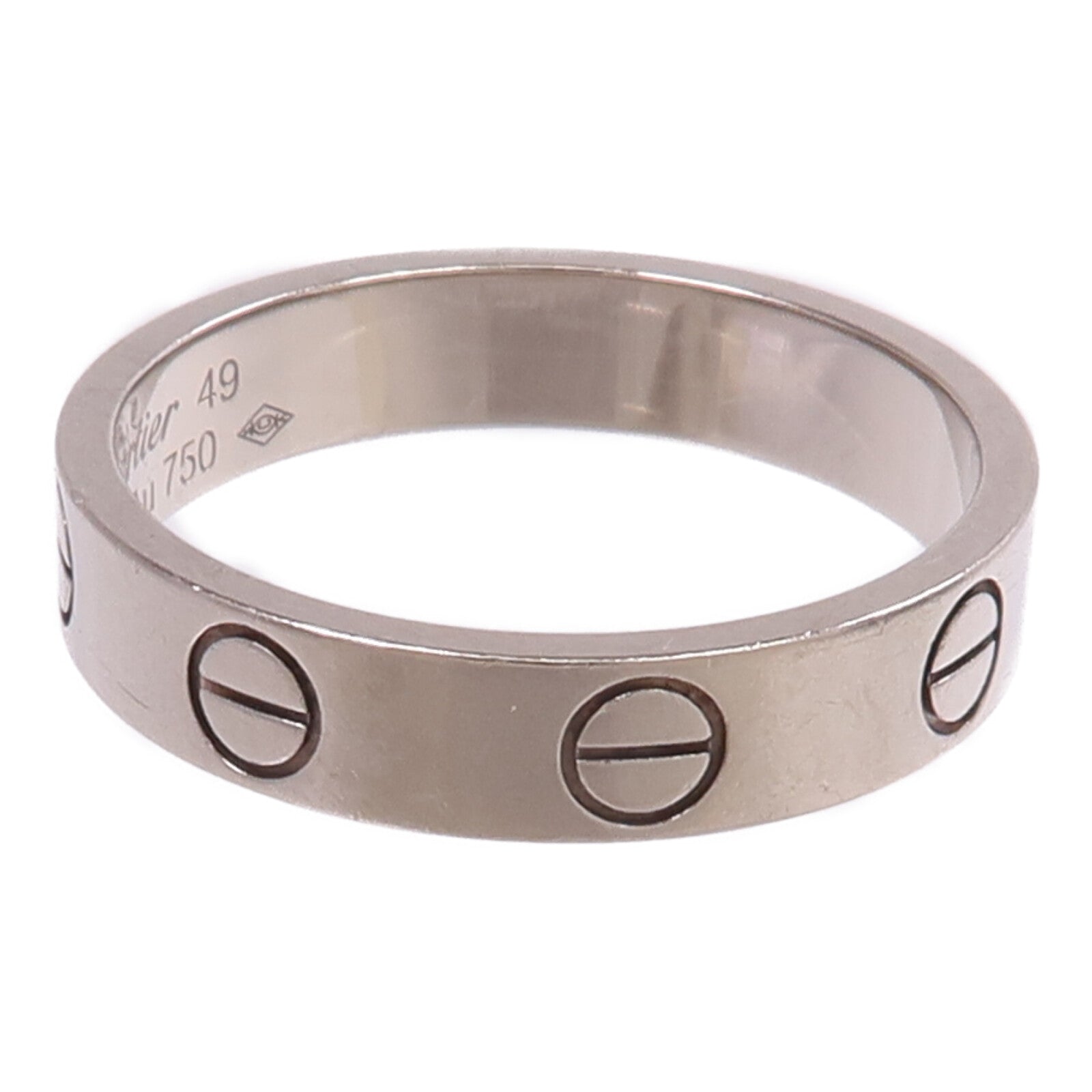 CARTIER 【激減優惠】18K白金Mini Love Ring戒指Cartier#49/US#4.75