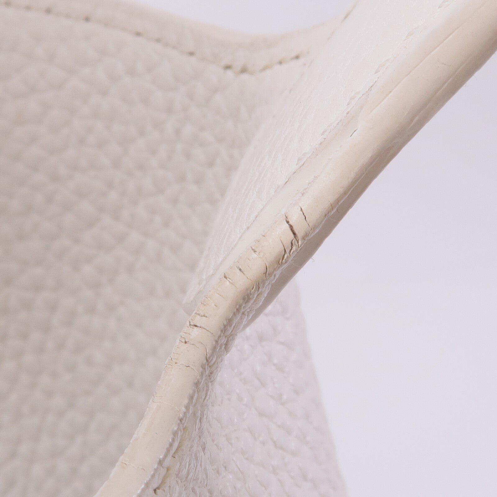 HERMES Clemence皮革Picotin MM銀扣手挽袋Blanc