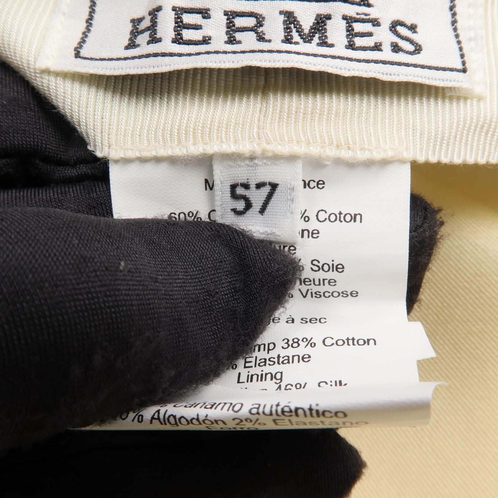 HERMES Chanvre/棉質Giulia Hat帽子