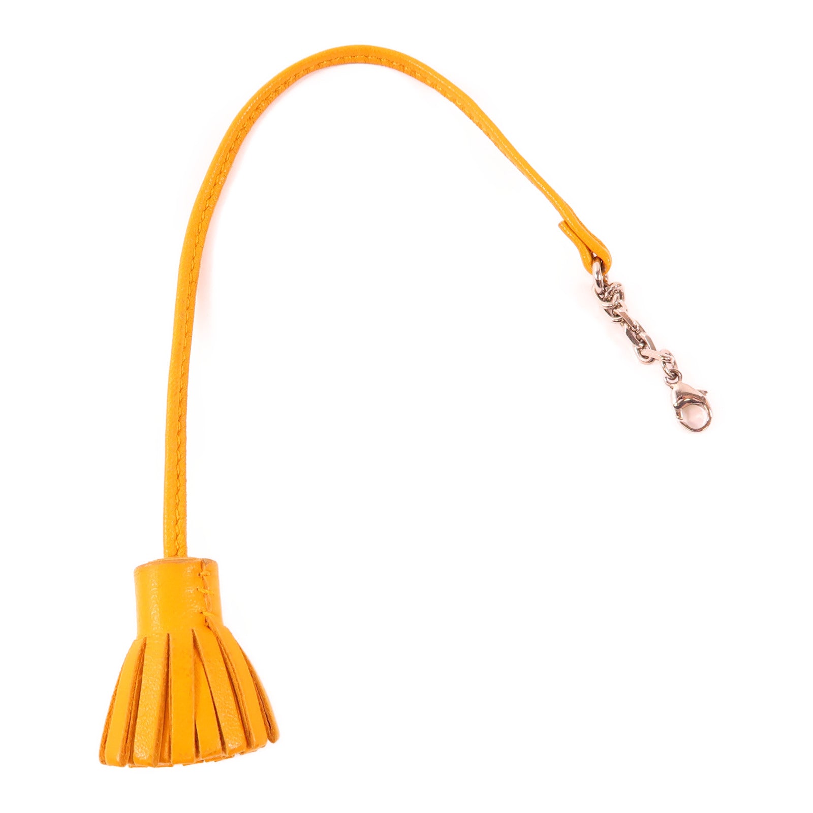 HERMES 【激減優惠】Swift皮革Carmencita Charm銀扣掛飾Orange