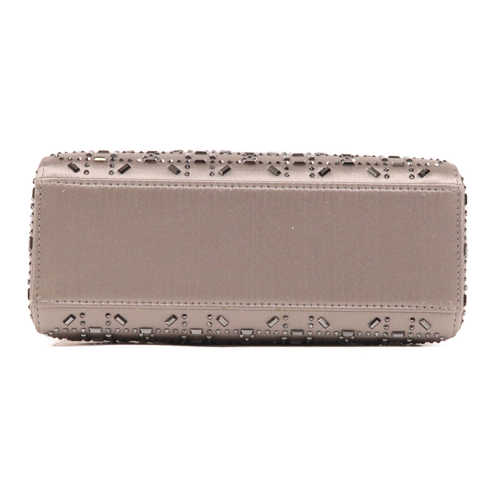 Dior 絲質Mini Lady Dior銀扣手挽肩背兩用袋