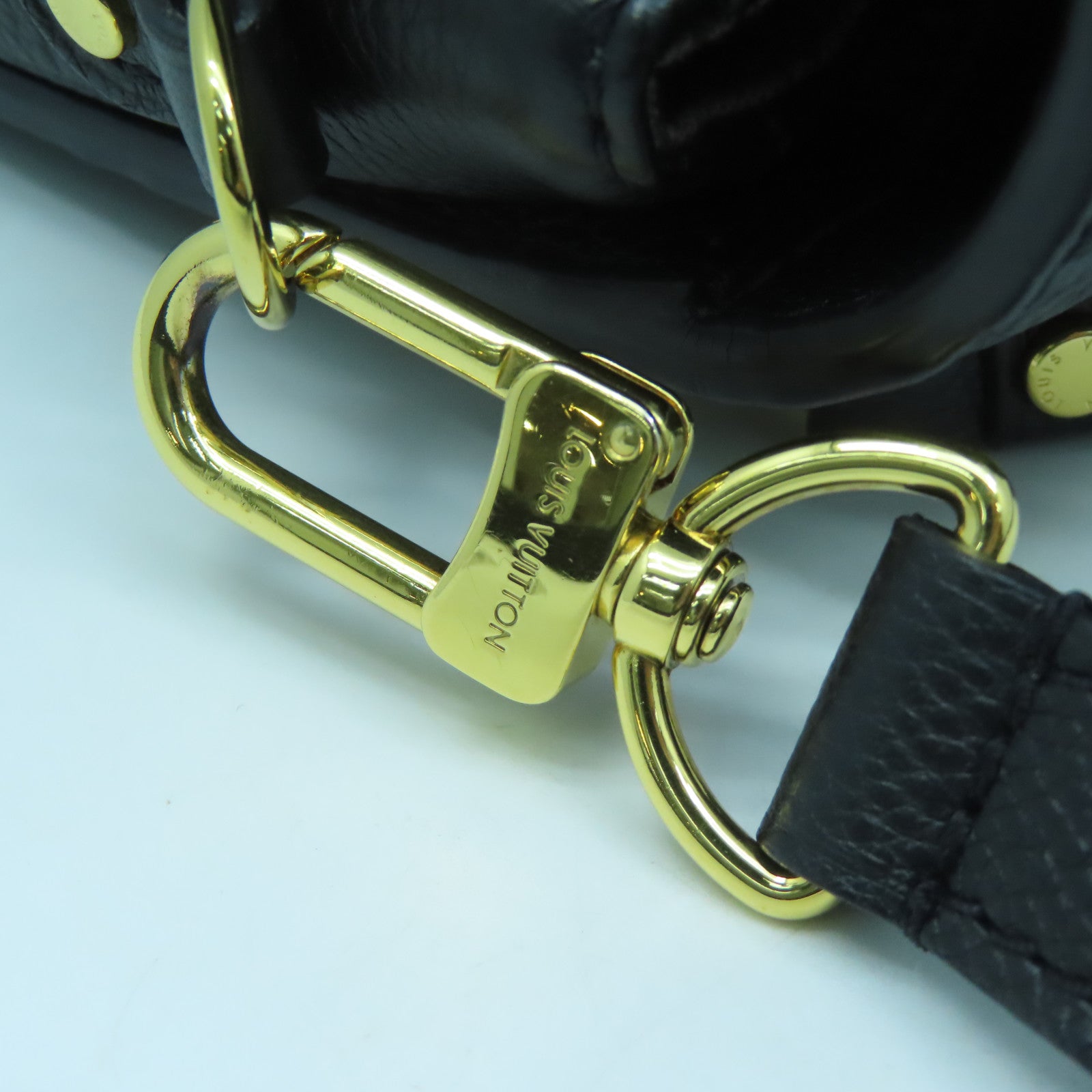 LOUIS VUITTON Monogram Empreinte Pochette Metis金扣手挽肩背兩用袋黑色