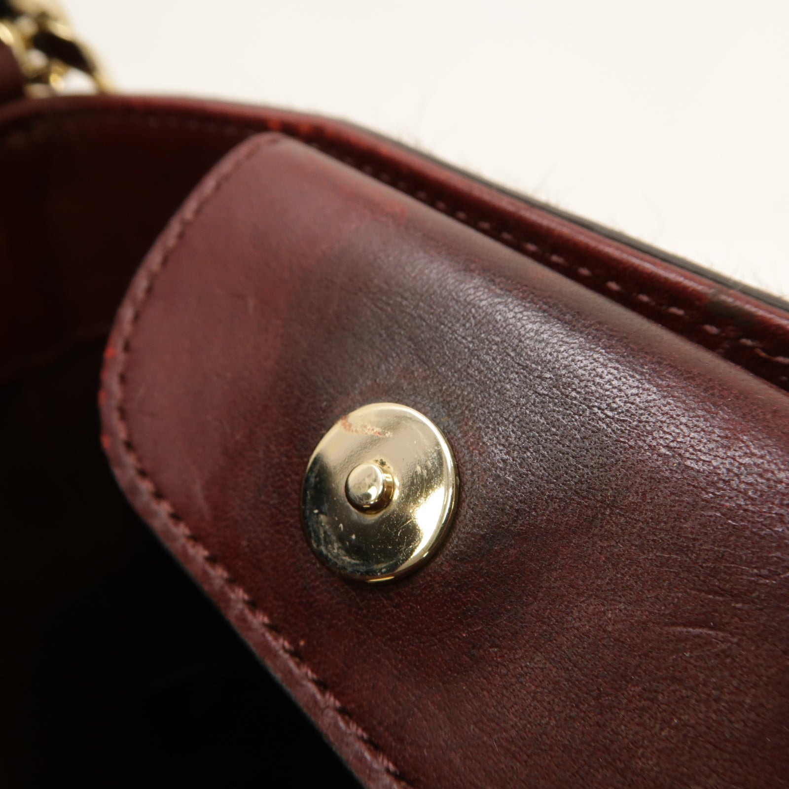 MULBERRY 【激減優惠】牛皮皮革2way Shoulder Bag金扣手挽肩背兩用袋酒紅色