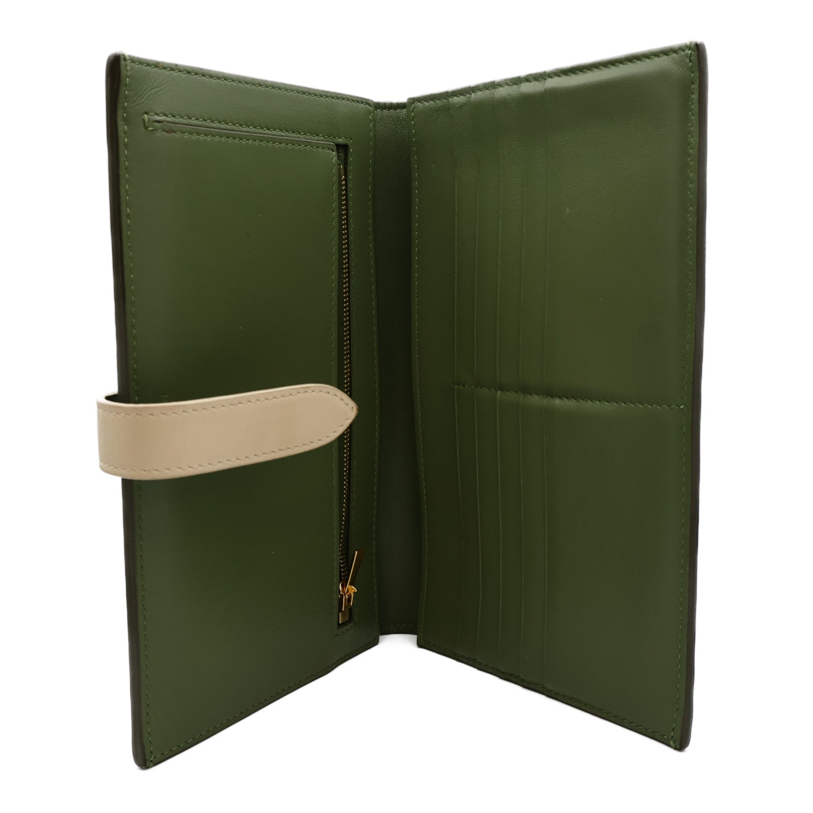 CELINE 牛皮皮革Large Strap Wallet金扣長錢包