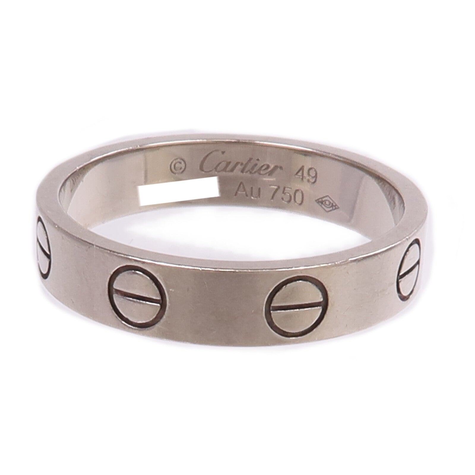 CARTIER 【激減優惠】18K白金Mini Love Ring戒指Cartier#49/US#4.75